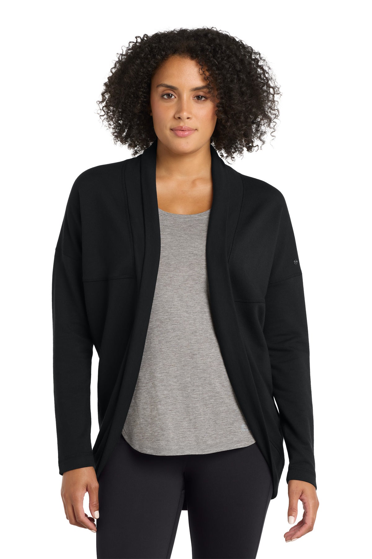 Custom logo OGIO® Women's Luuma Cocoon Fleece. LOG811 in Blacktop
