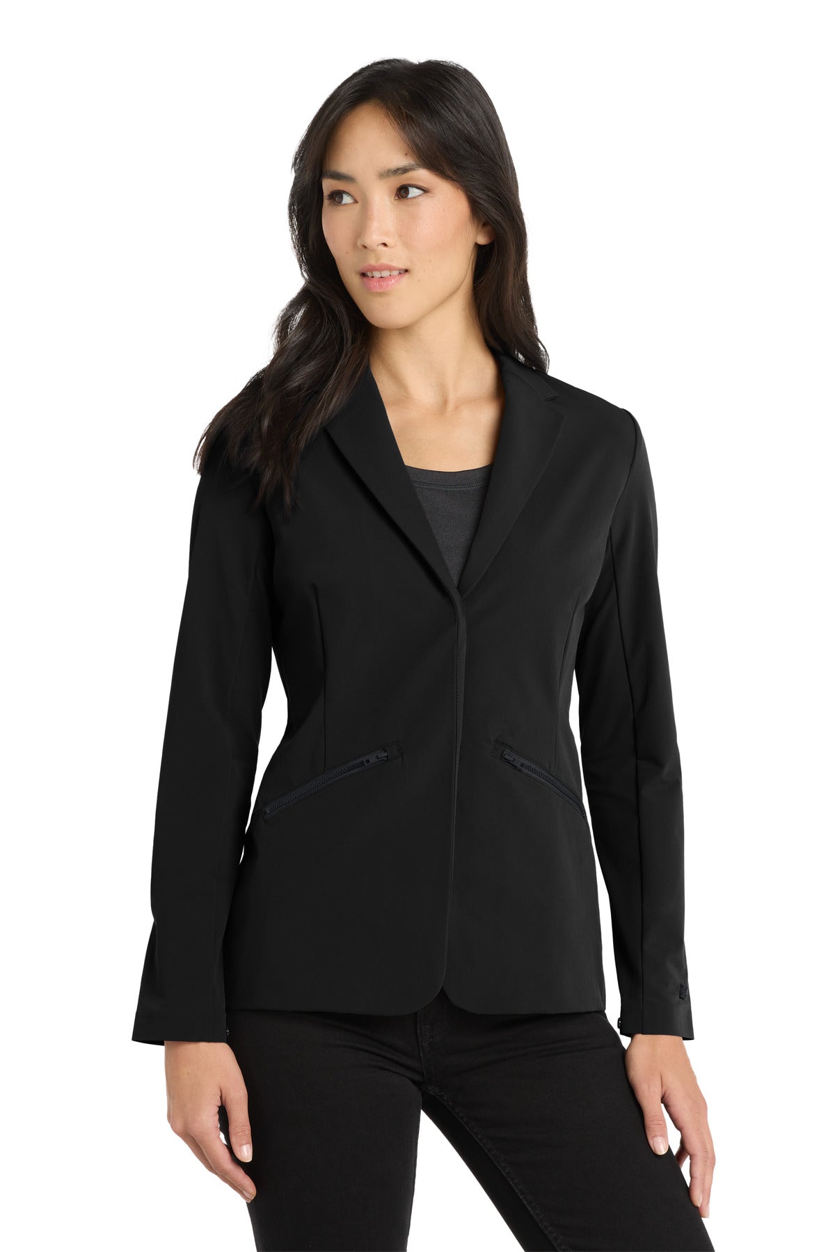 Custom logo OGIO® Women's Fusion Blazer LOG824 in Blacktop