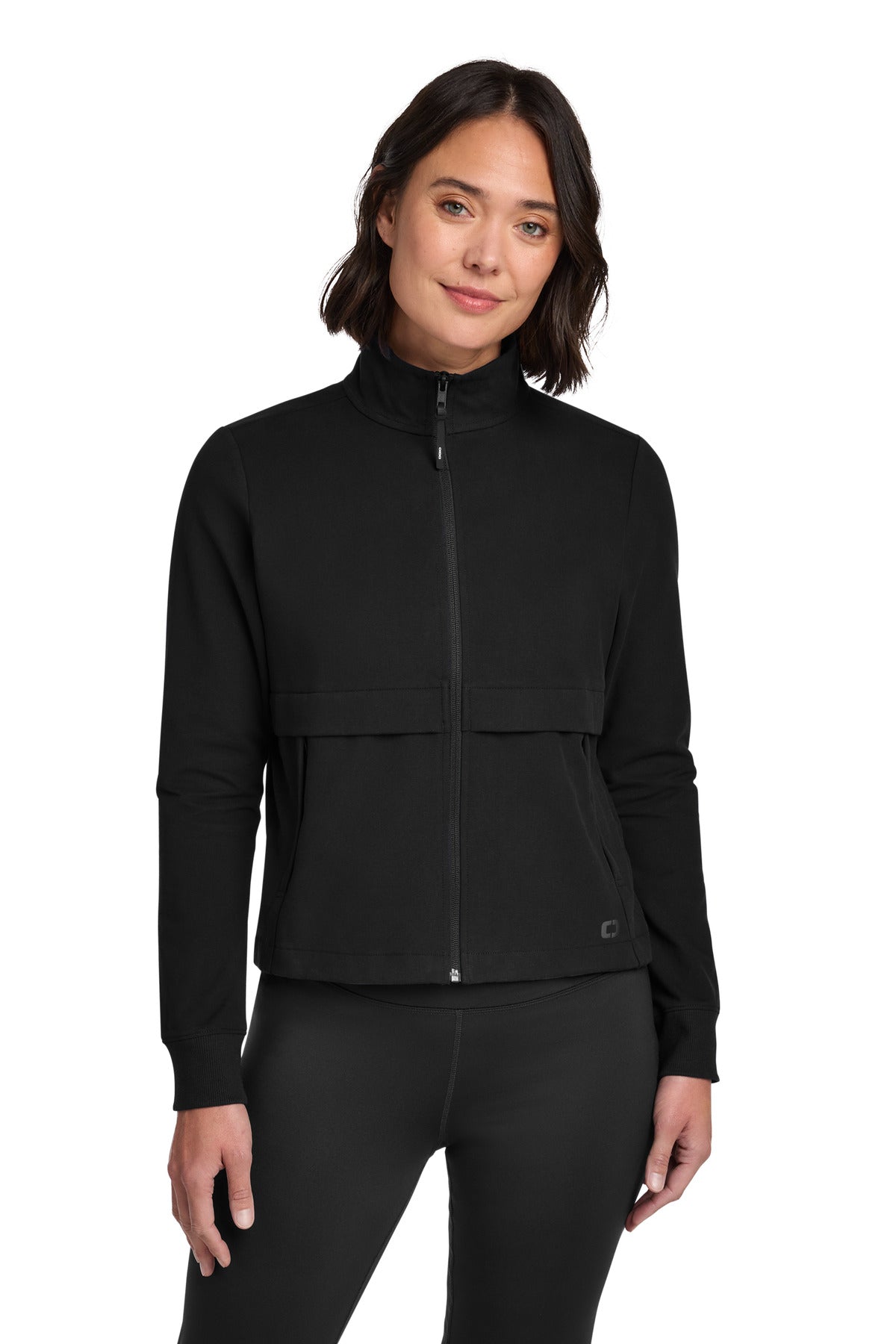 Custom logo OGIO® Women's Outstretch Full-Zip LOG830 in Blacktop