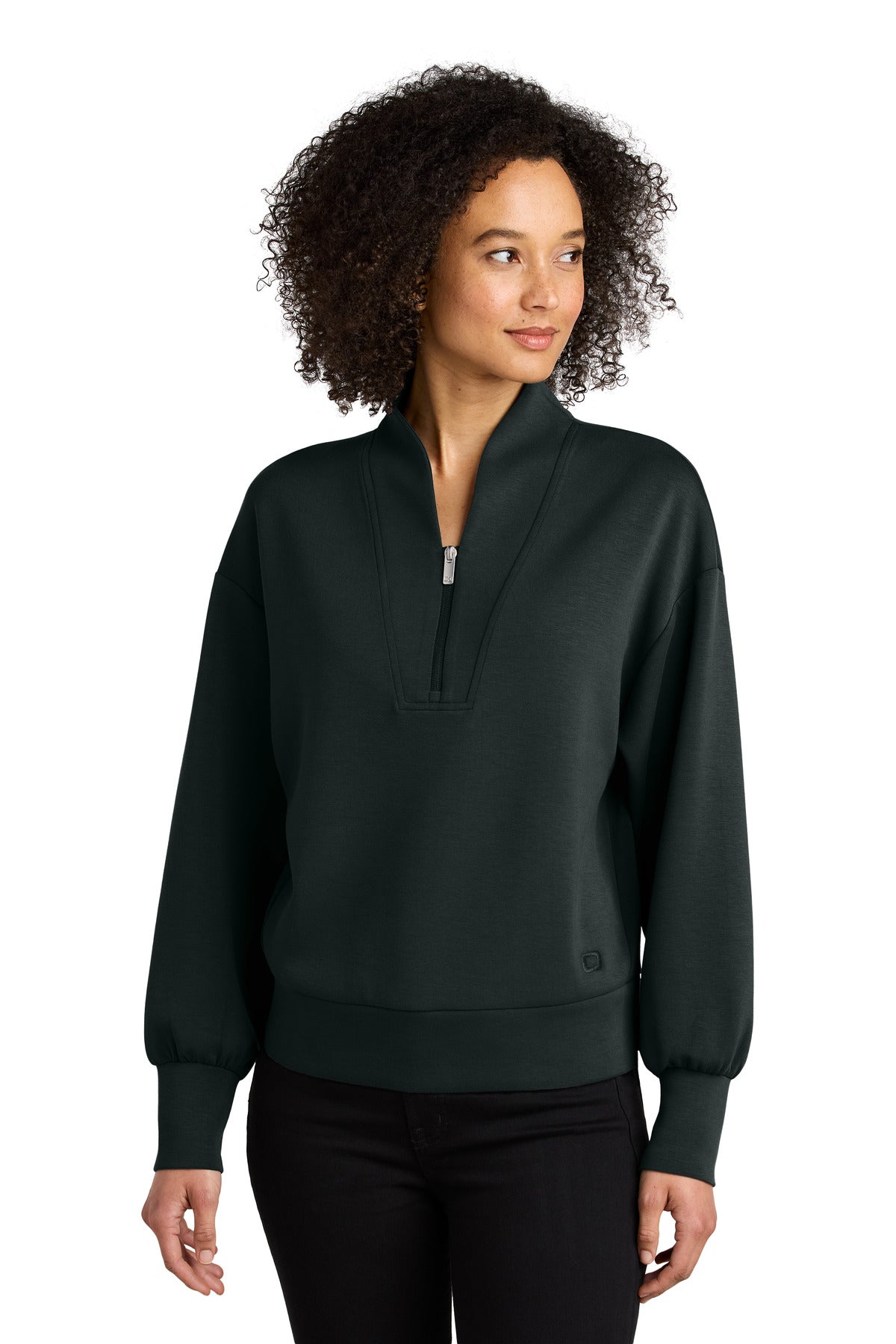 Custom logo OGIO® Women's Transcend 1/4-Zip LOG861 in Blacktop