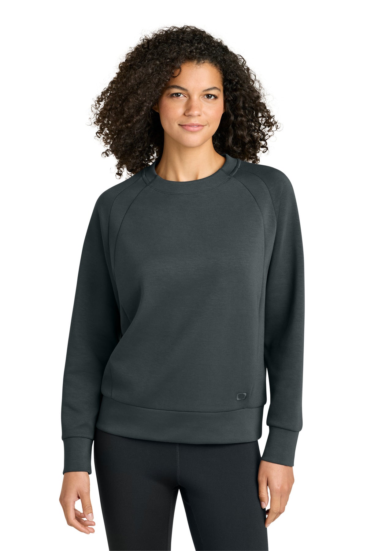 Custom logo OGIO® Women's Transcend Pullover LOG863 in Tarmac Grey