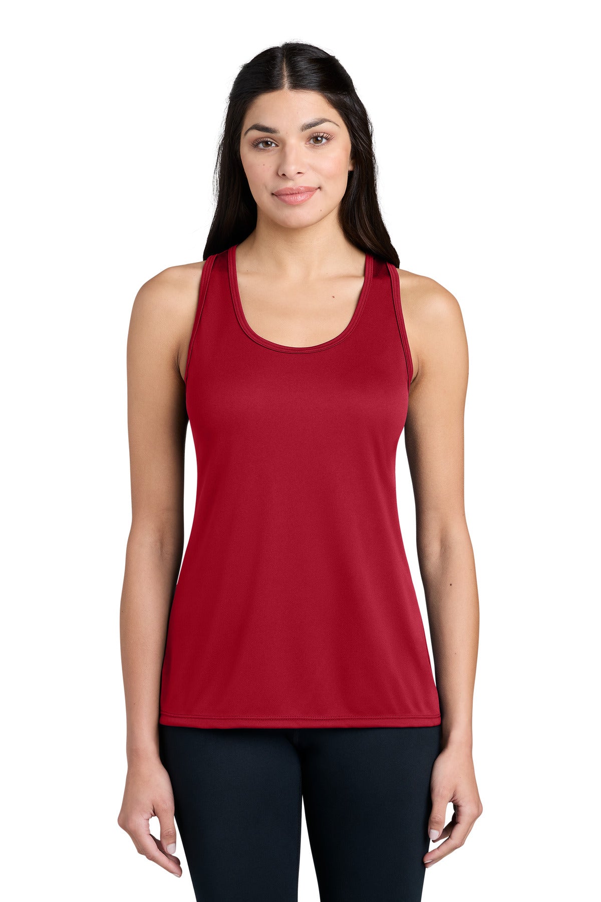 Custom logo Port & Co® Women's Performance Tank LPC380TT in Red