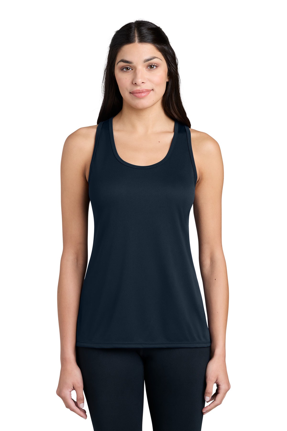 Custom logo Port & Co® Women's Performance Tank LPC380TT in True Navy