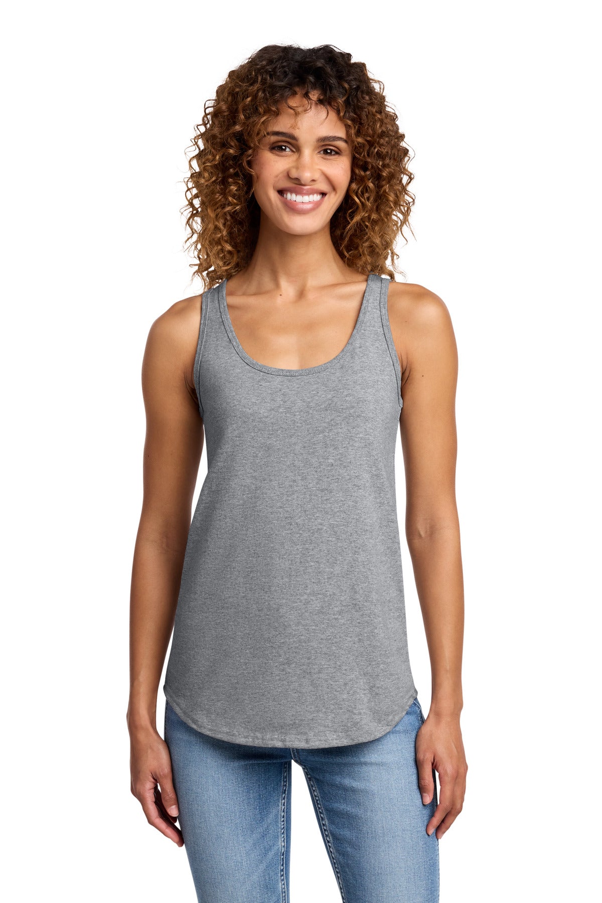 Custom logo Port & Co® Women's Core Cotton Tank Top.  LPC54TT in Athletic Heather