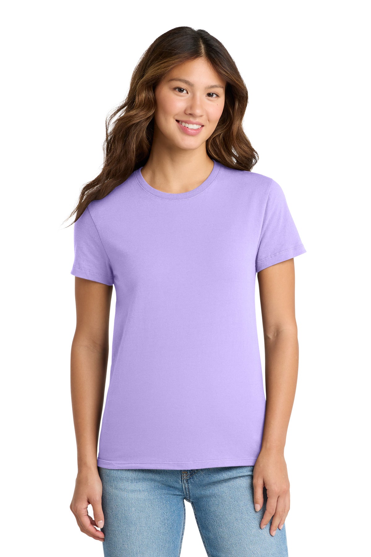 Custom logo Port & Co® Women's Essential Tee. LPC61 in Lavender