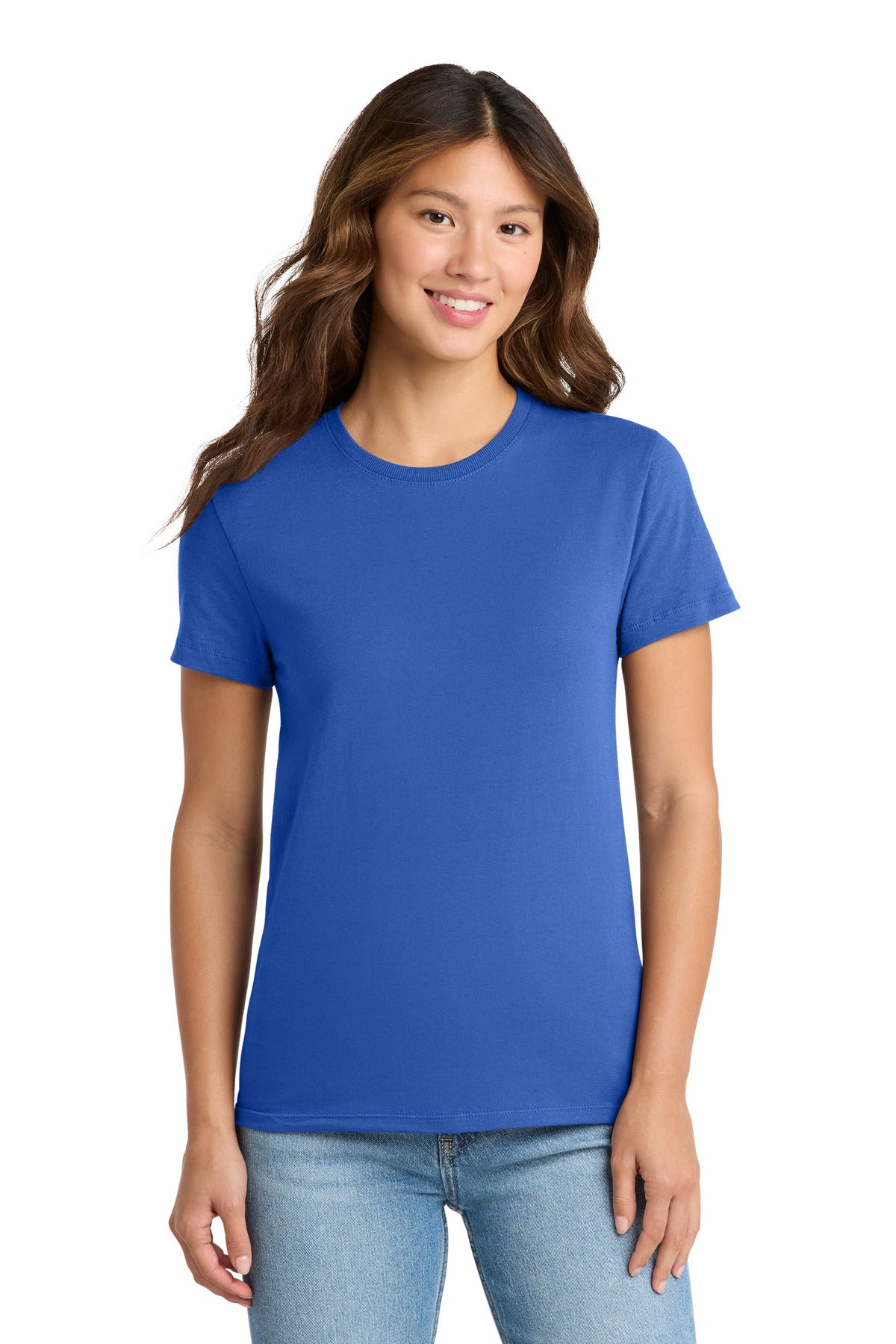 Custom logo Port & Co® Women's Essential Tee. LPC61 in Royal