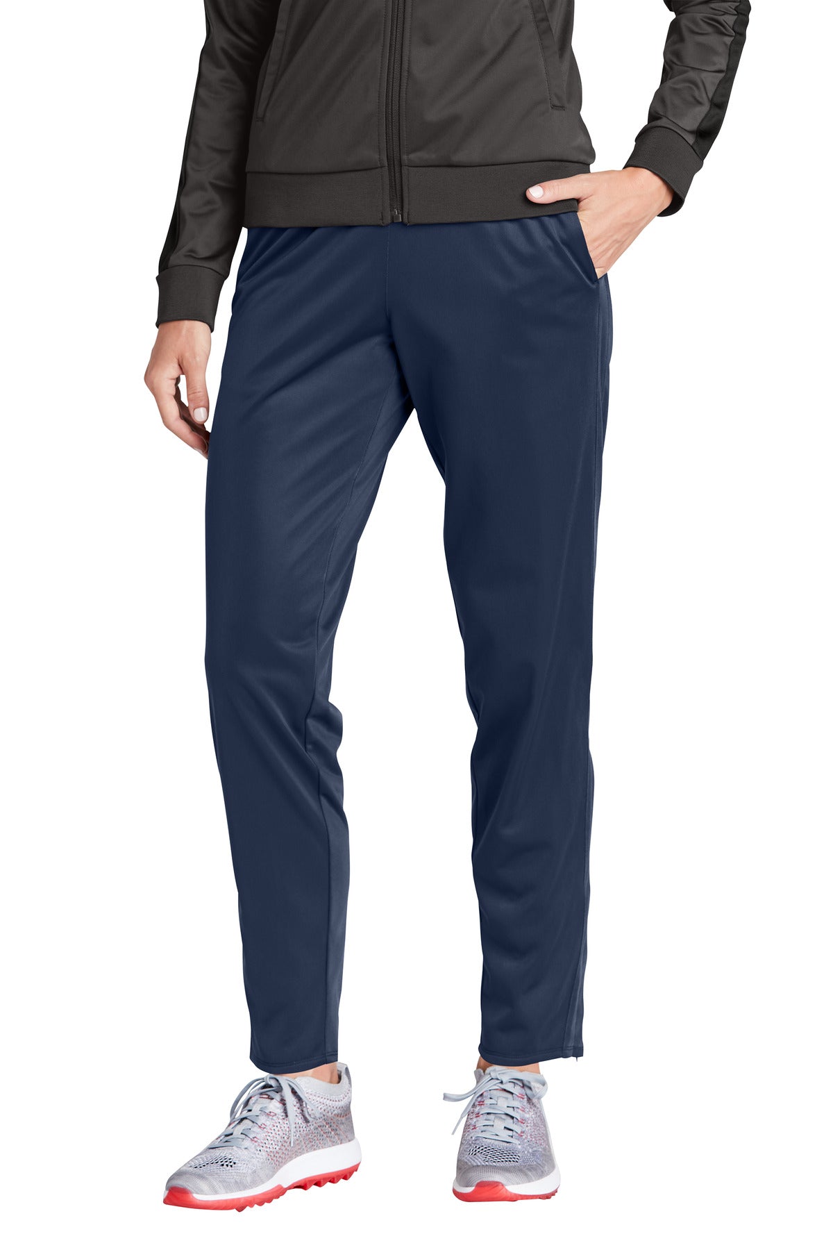 Custom logo Sport-Tek ® Women's Tricot Track Jogger. LPST95 in True Navy