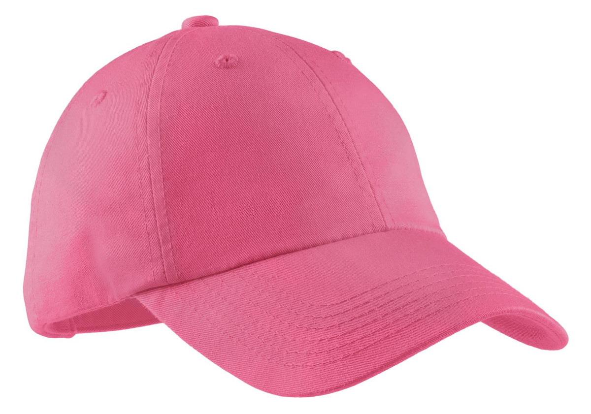 Custom logo Port Authority® Women's Garment-Washed Cap. LPWU in Bright Pink