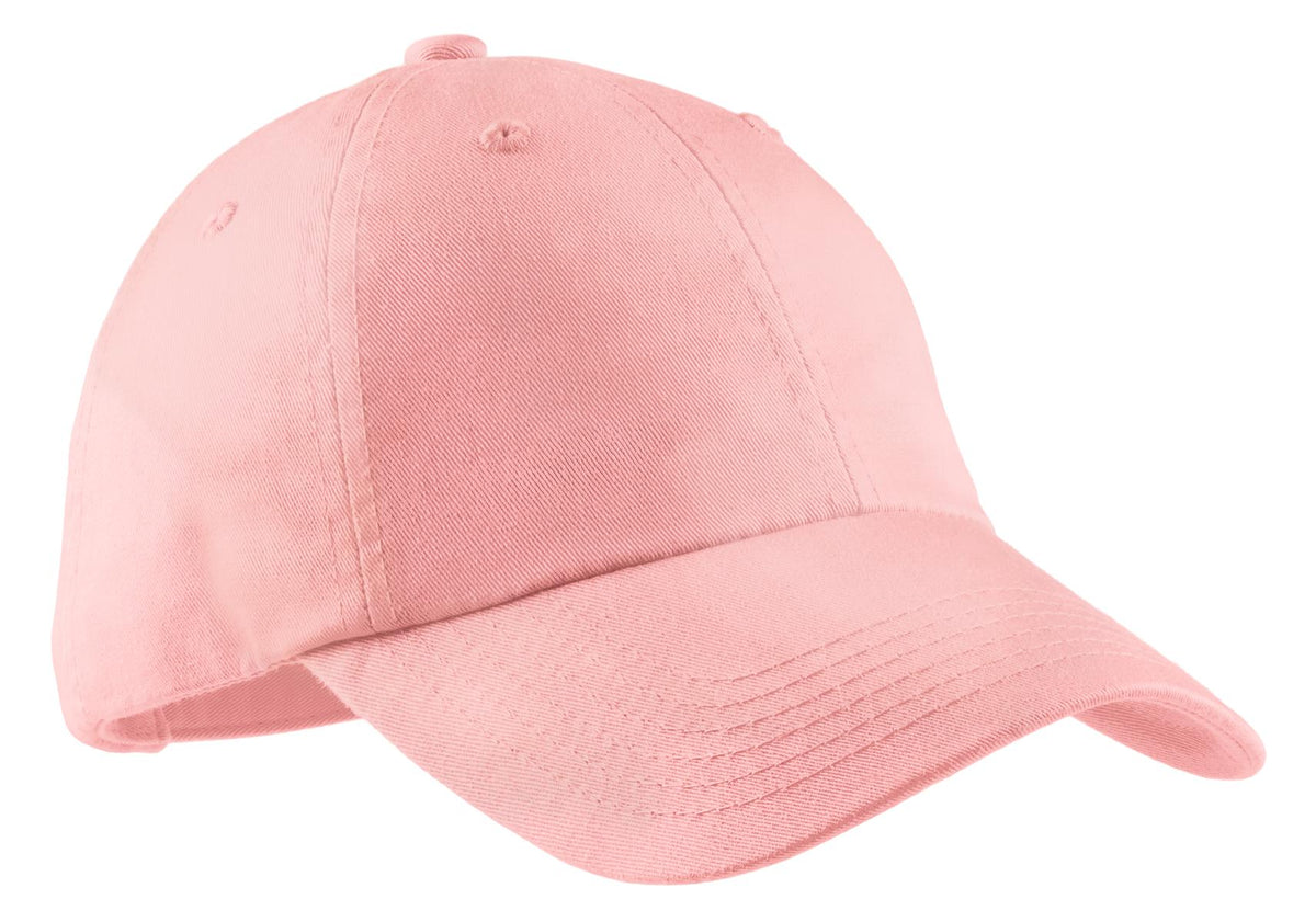 Custom logo Port Authority® Women's Garment-Washed Cap. LPWU in Light Pink