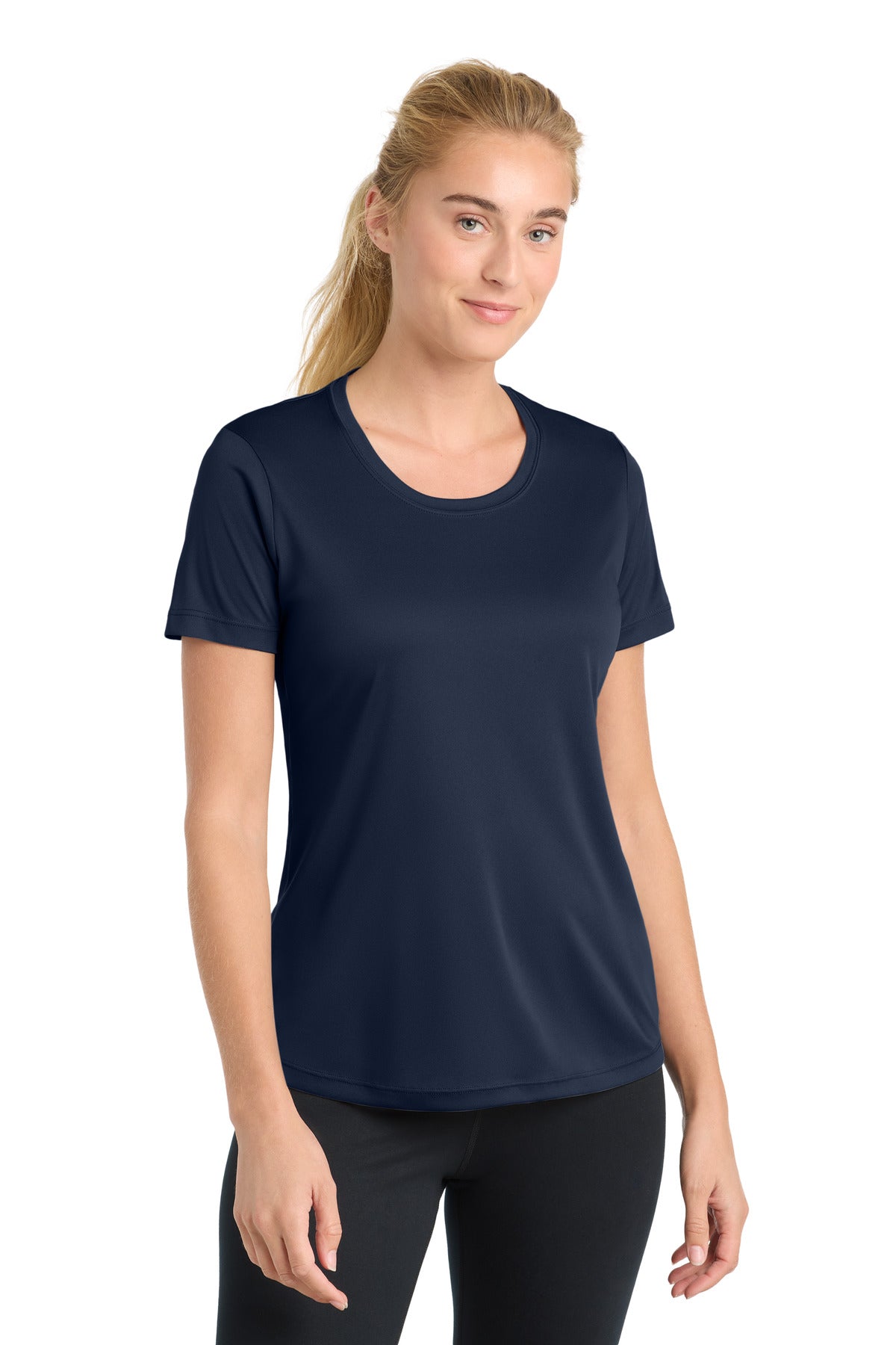 Custom logo Sport-Tek® Women's PosiCharge® Competitor™ Tee. LST350 in True Navy