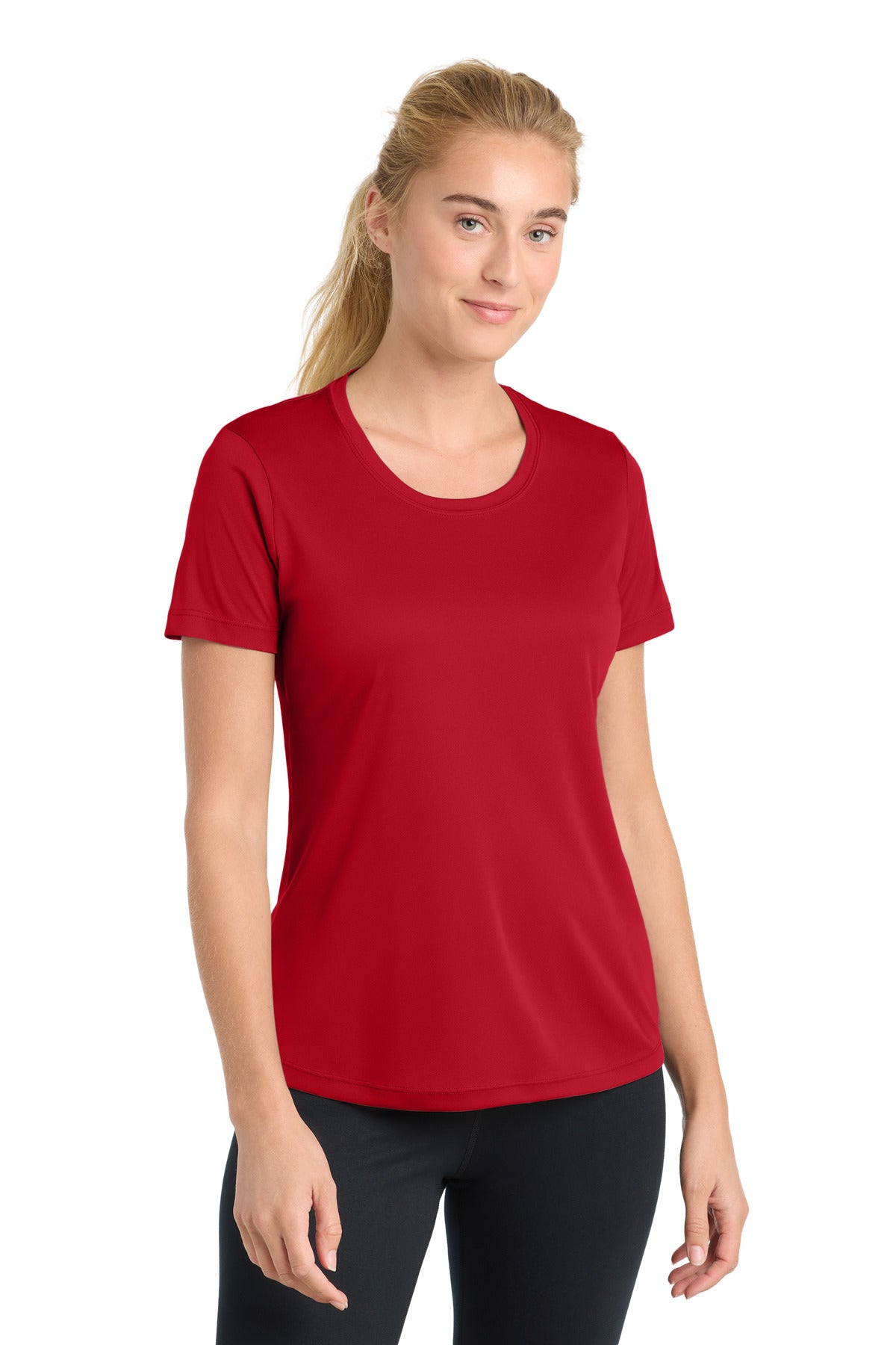 Custom logo Sport-Tek® Women's PosiCharge® Competitor™ Tee. LST350 in True Red