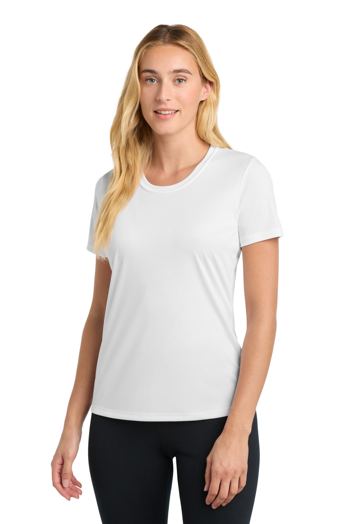Custom logo Sport-Tek® Women's PosiCharge® Competitor™ Tee. LST350 in White
