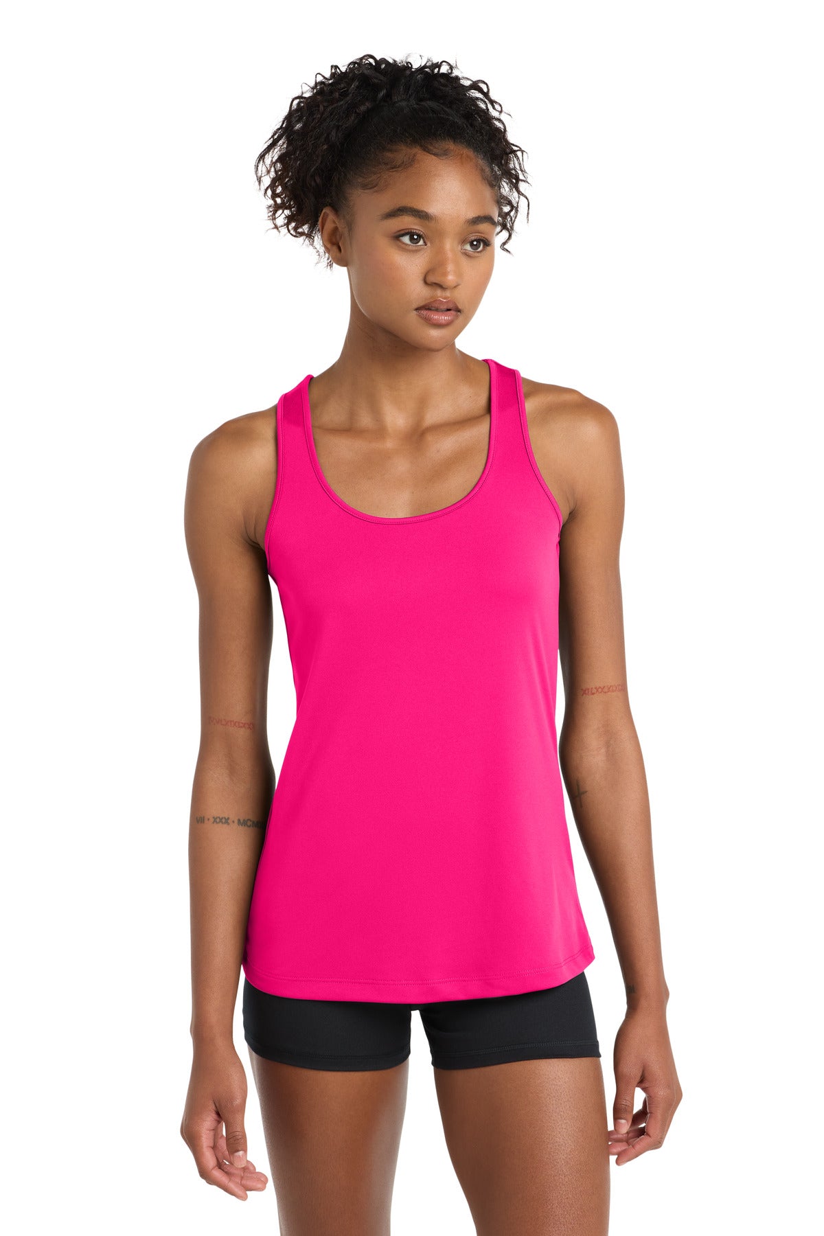 Custom logo Sport-Tek® Women's PosiCharge® Competitor™ Racerback Tank. LST356 in Neon Pink