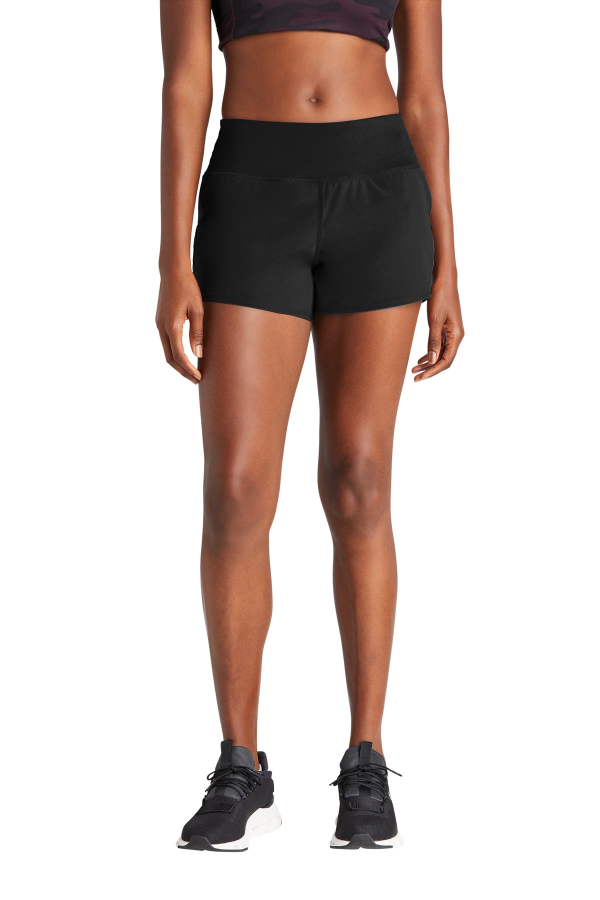 Custom logo Sport-Tek® Women's Repeat Short LST485 in Black
