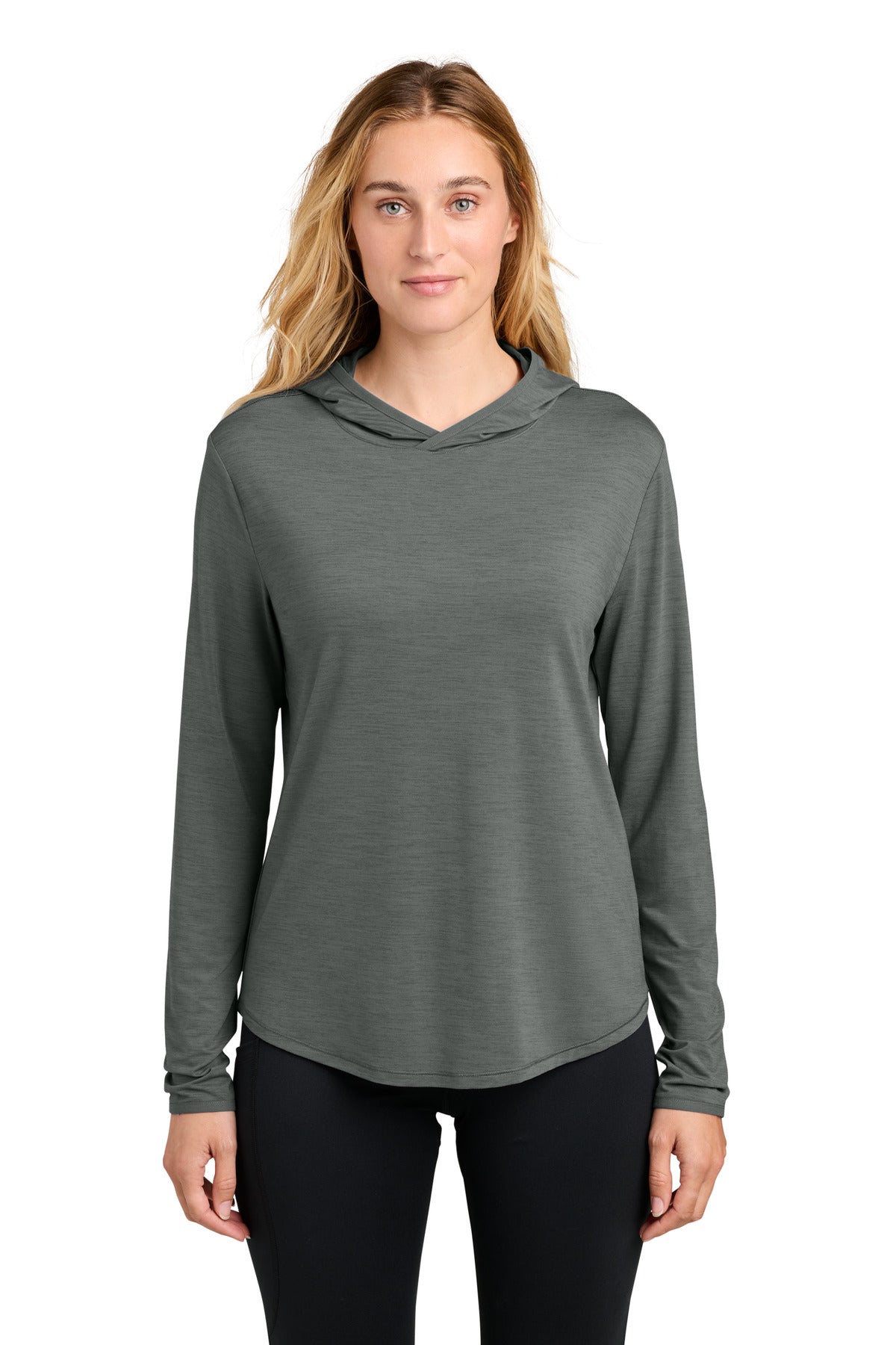 Custom logo Sport-Tek® Women's Versa Long Sleeve Pullover Hoodie LST492 in Shadow Grey