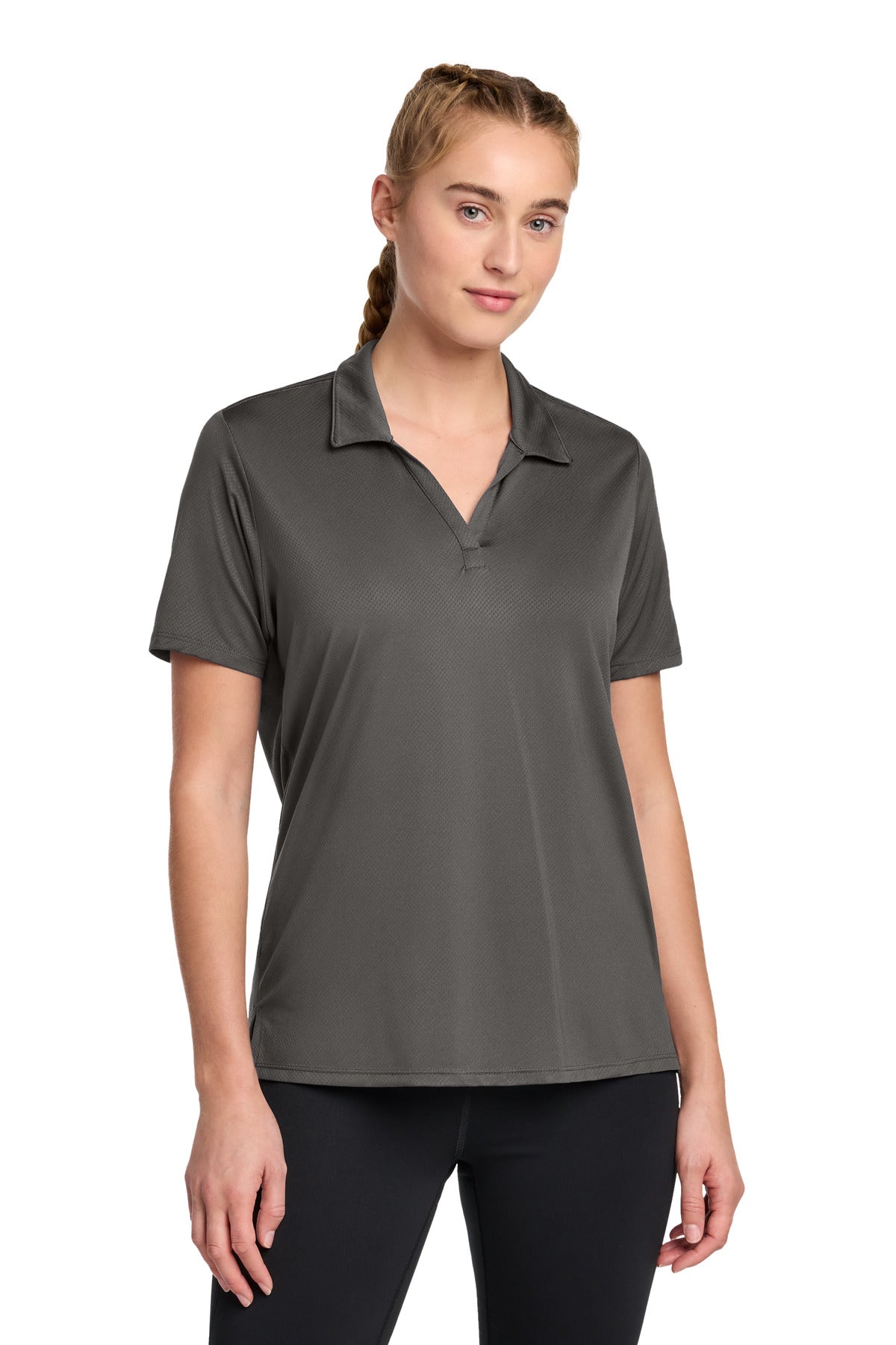 Custom logo Sport-Tek® Women's Sideline Polo LST535 in Graphite