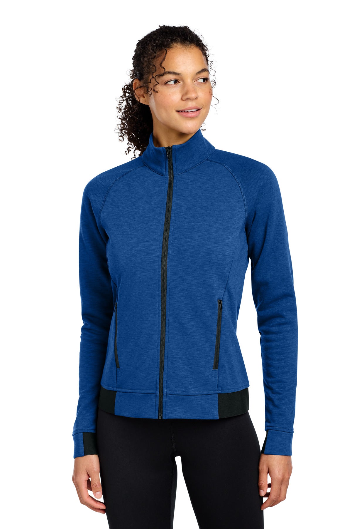 Custom logo Sport-Tek® Women's PosiCharge® Strive Full-Zip LST570 in True Royal