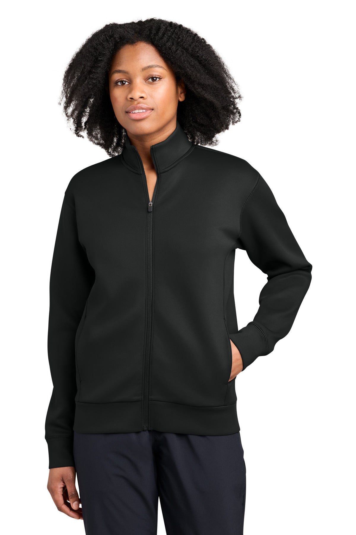 Custom logo Sport-Tek® Women's Pro Perform Full-Zip LST582 in Black