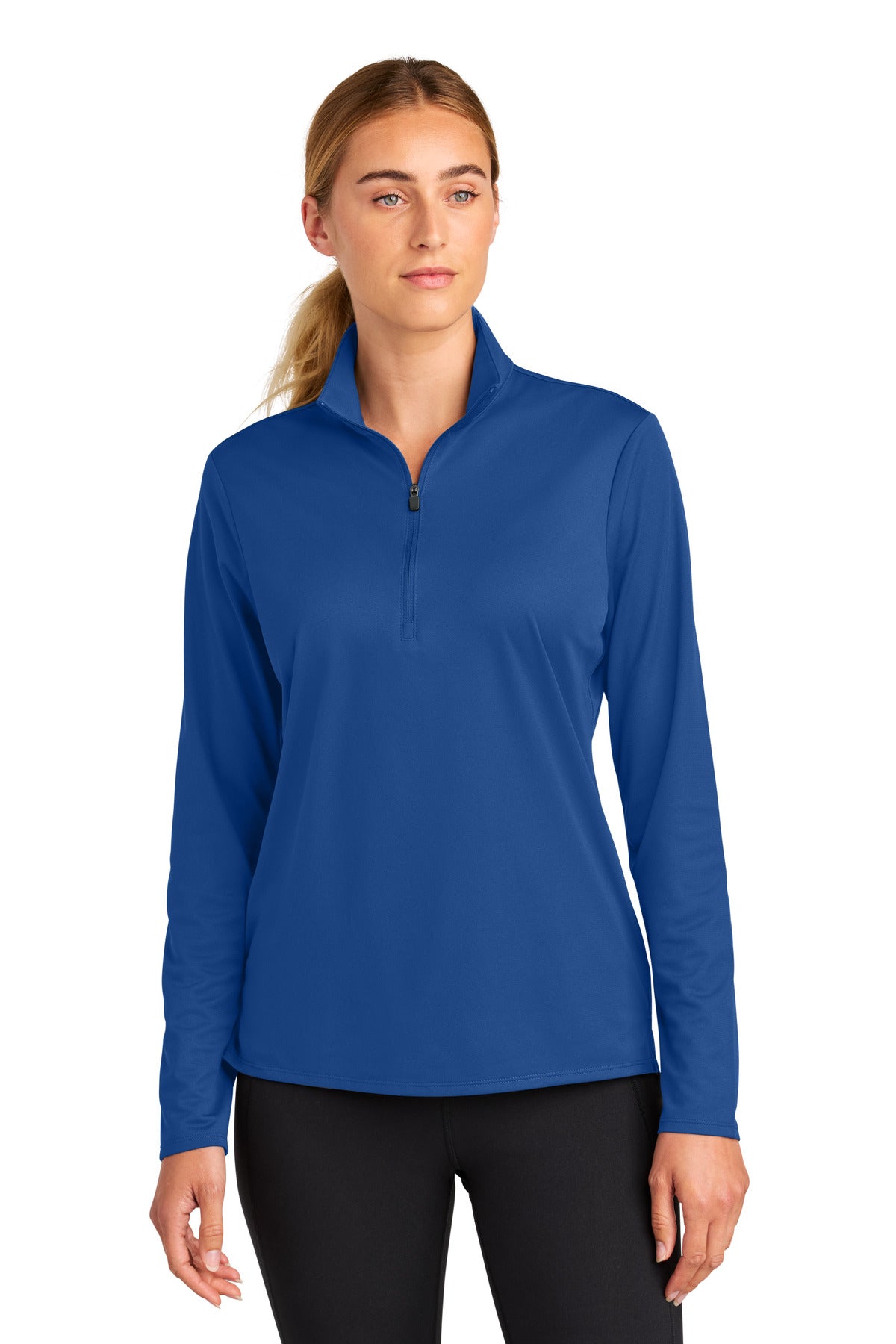Custom logo Sport-Tek® Women's Micropique Sport-Wick® 1/4-Zip LST672 in True Royal