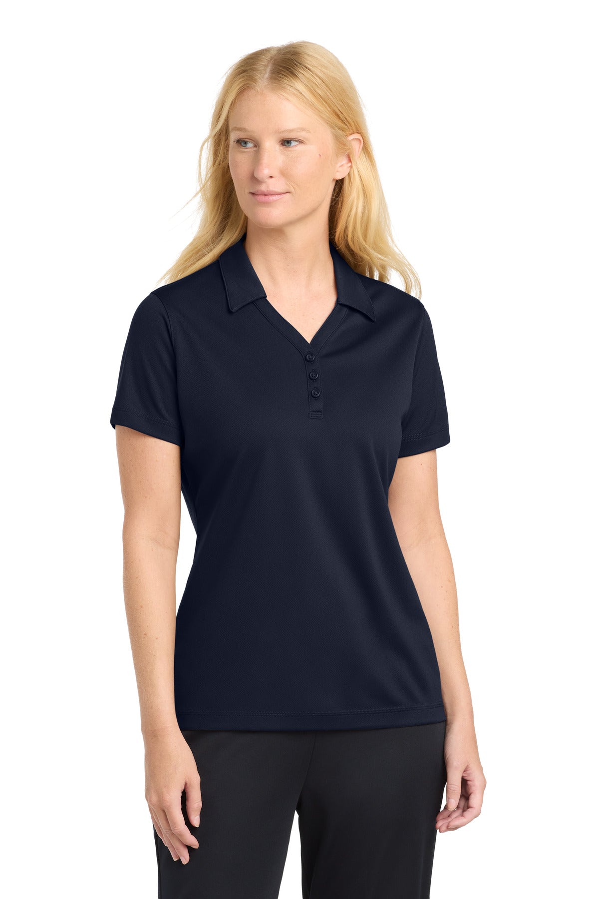 Custom logo Sport-Tek® Women's PosiCharge® Micro-Mesh Polo. LST680 in True Navy