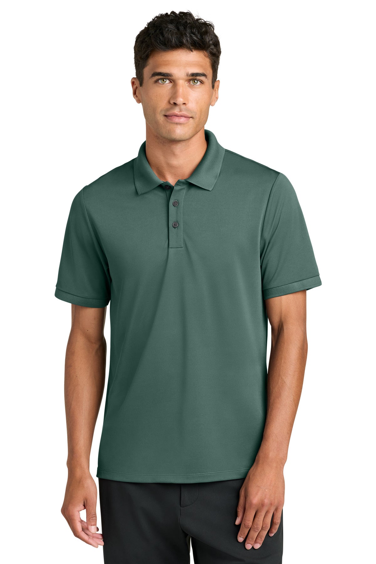 Custom logo Mercer+Mettle® Everyday Performance Polo MM1030 in Silver Pine