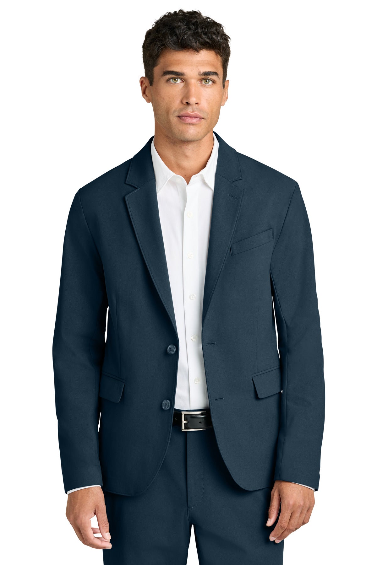 Custom logo Mercer+Mettle® Capital Tech Blazer MM3032 in Night Navy