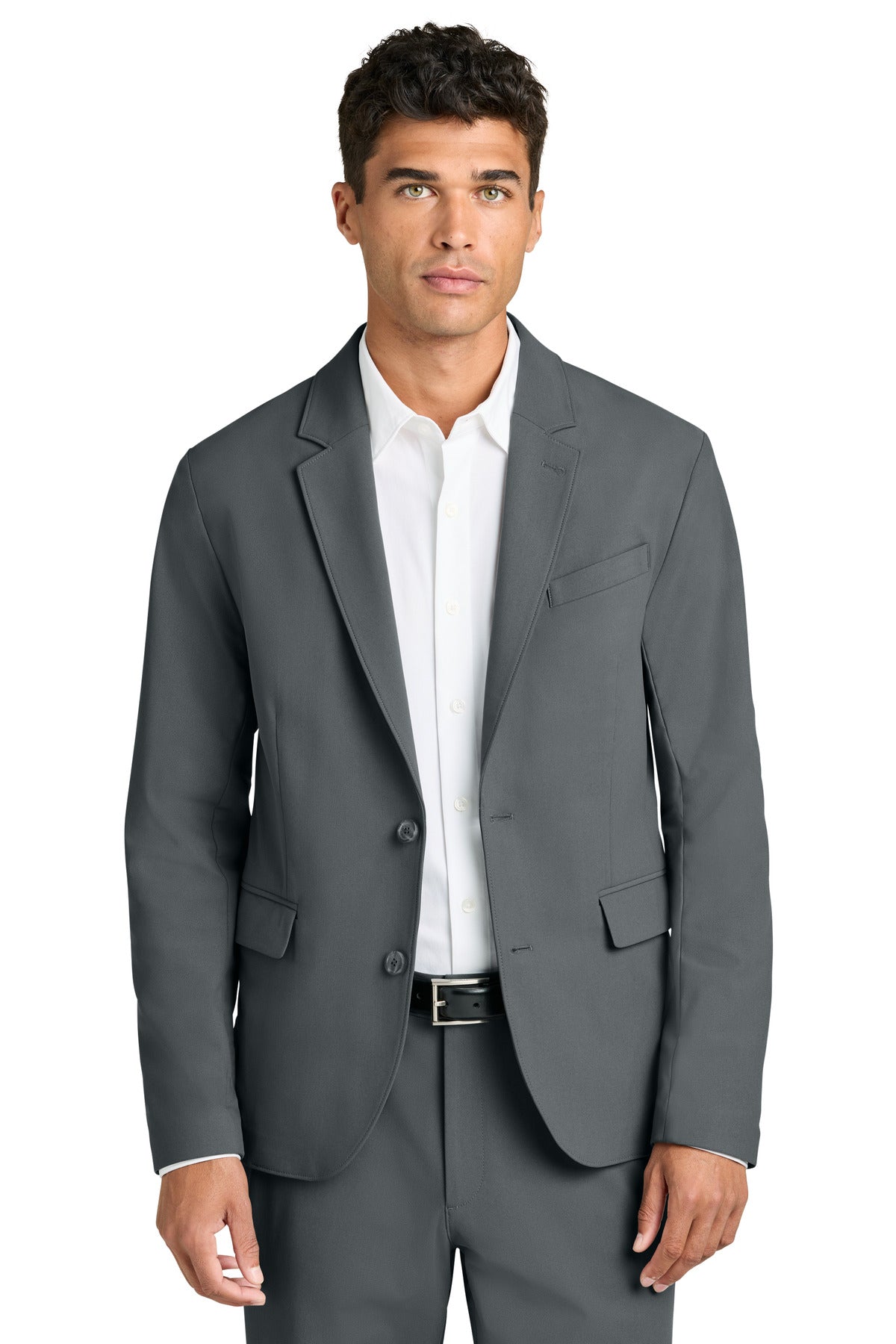Custom logo Mercer+Mettle® Capital Tech Blazer MM3032 in Storm Grey