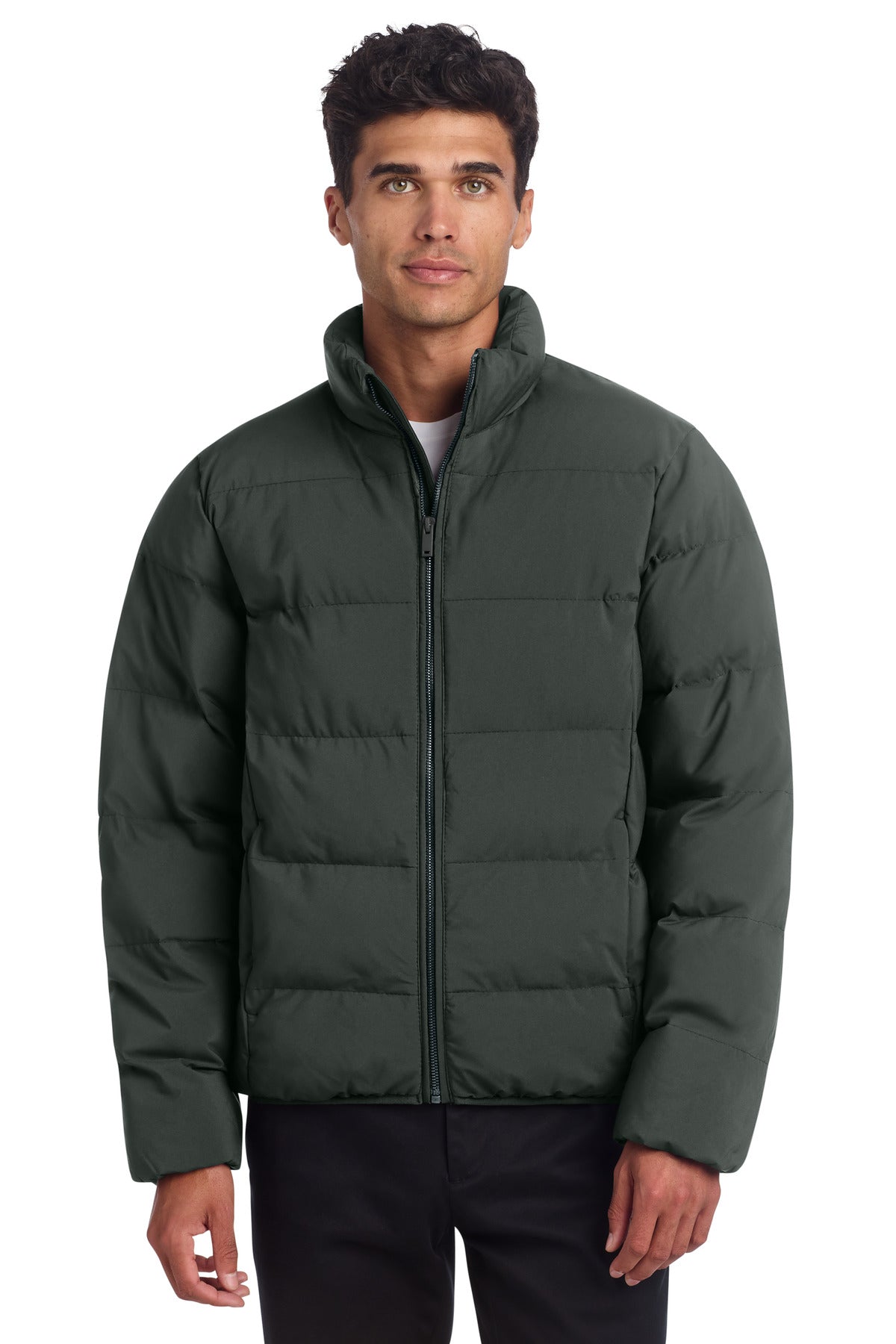 Custom logo Mercer+Mettle® Puffy Jacket MM7210 in Anchor Grey