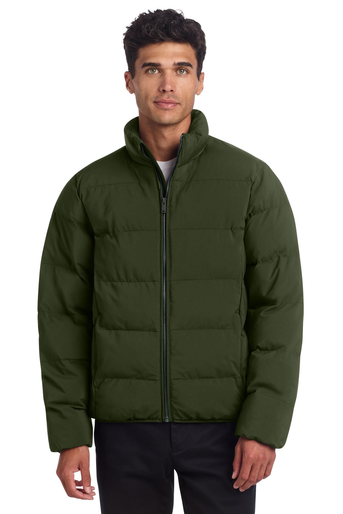 Custom logo Mercer+Mettle® Puffy Jacket MM7210 in Townsend Green