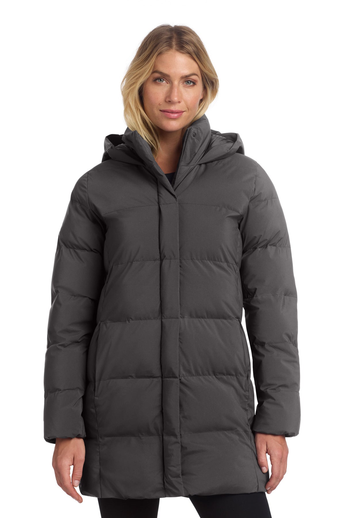 Custom logo Mercer+Mettle® Women's Puffy Parka MM7213 in Anchor Grey