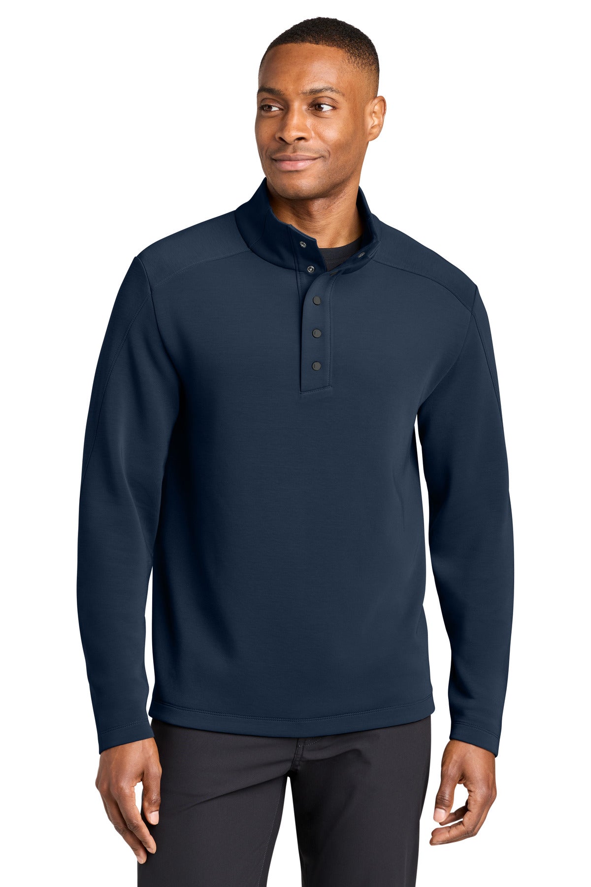 Custom logo MiiR® Kumo 1/4-Snap Pullover MRA220 in Indigo Navy