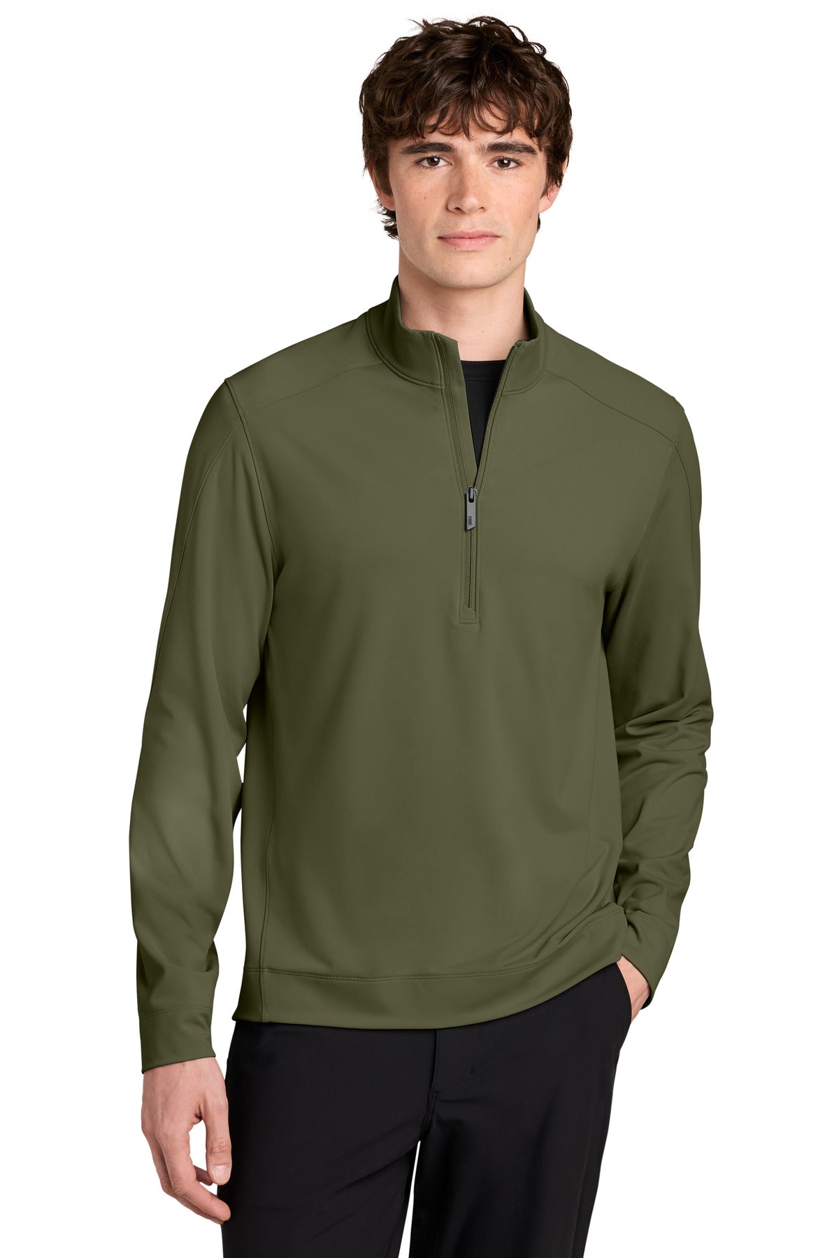 Custom logo MiiR® Kivu 1/4-Zip MRA235 in Forest Moss