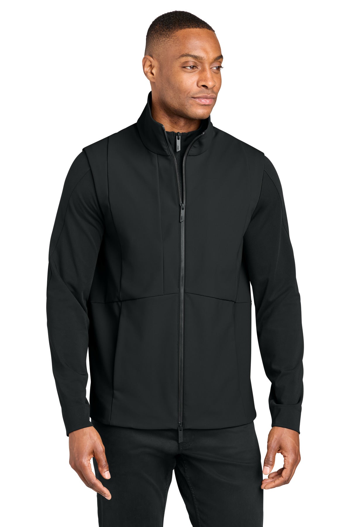 Custom logo MiiR® Nozawa Soft Shell Vest MRA472 in Pitch Black