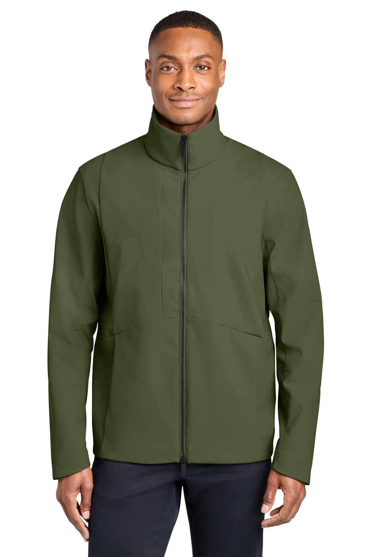 Custom logo MiiR® Nozawa Full-Zip Soft Shell MRA474 in Forest Moss