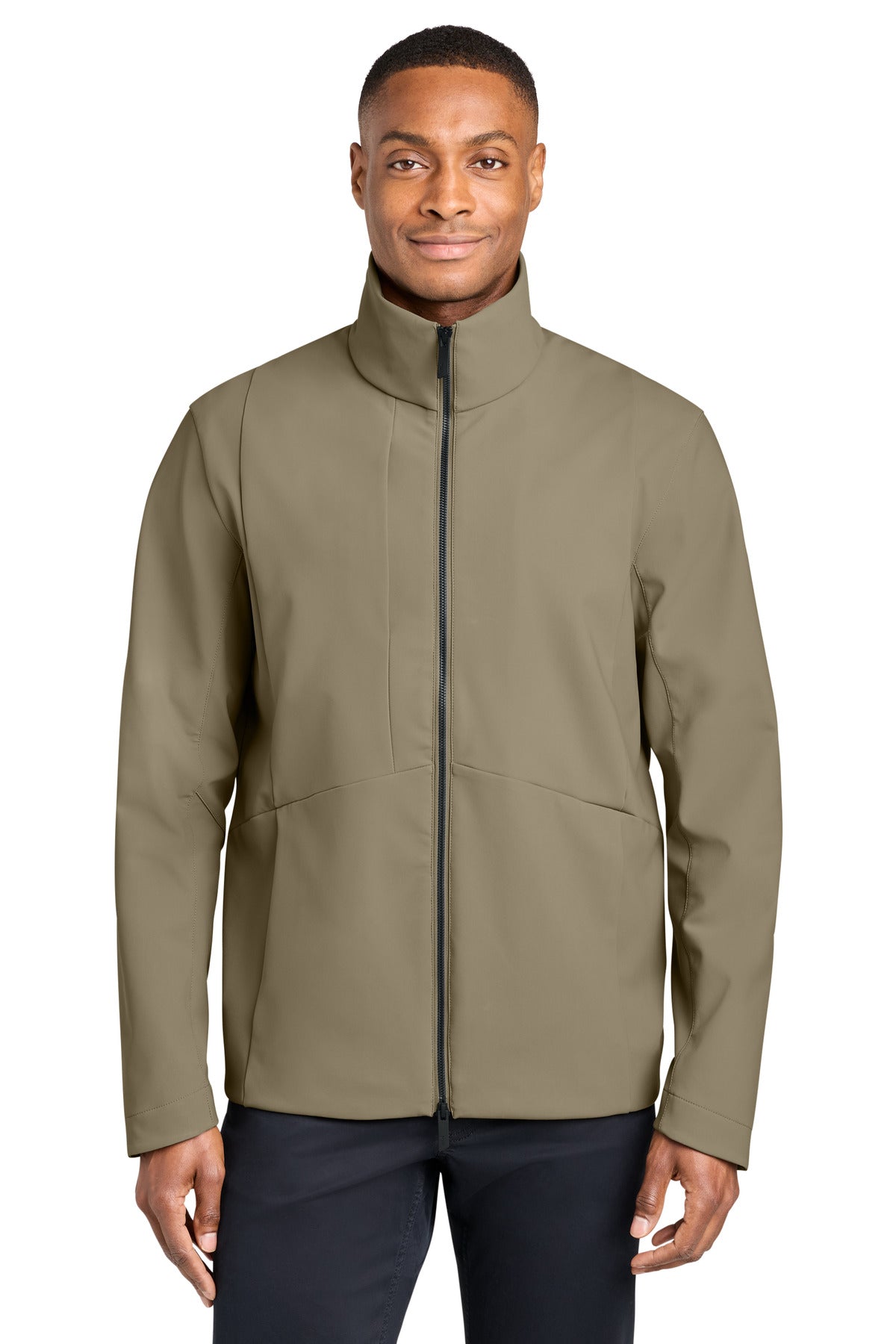Custom logo MiiR® Nozawa Full-Zip Soft Shell MRA474 in Truffle