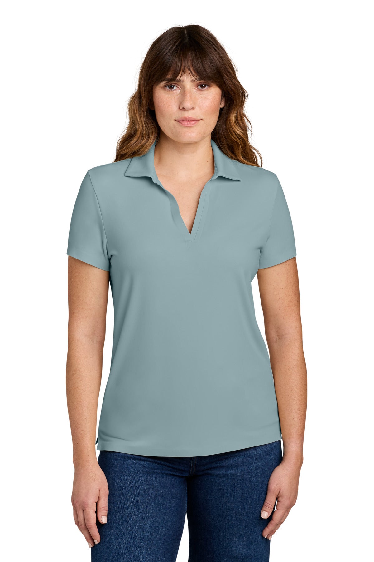 Custom logo MiiR® Women's Alta Polo MRAW110 in Blue Fog