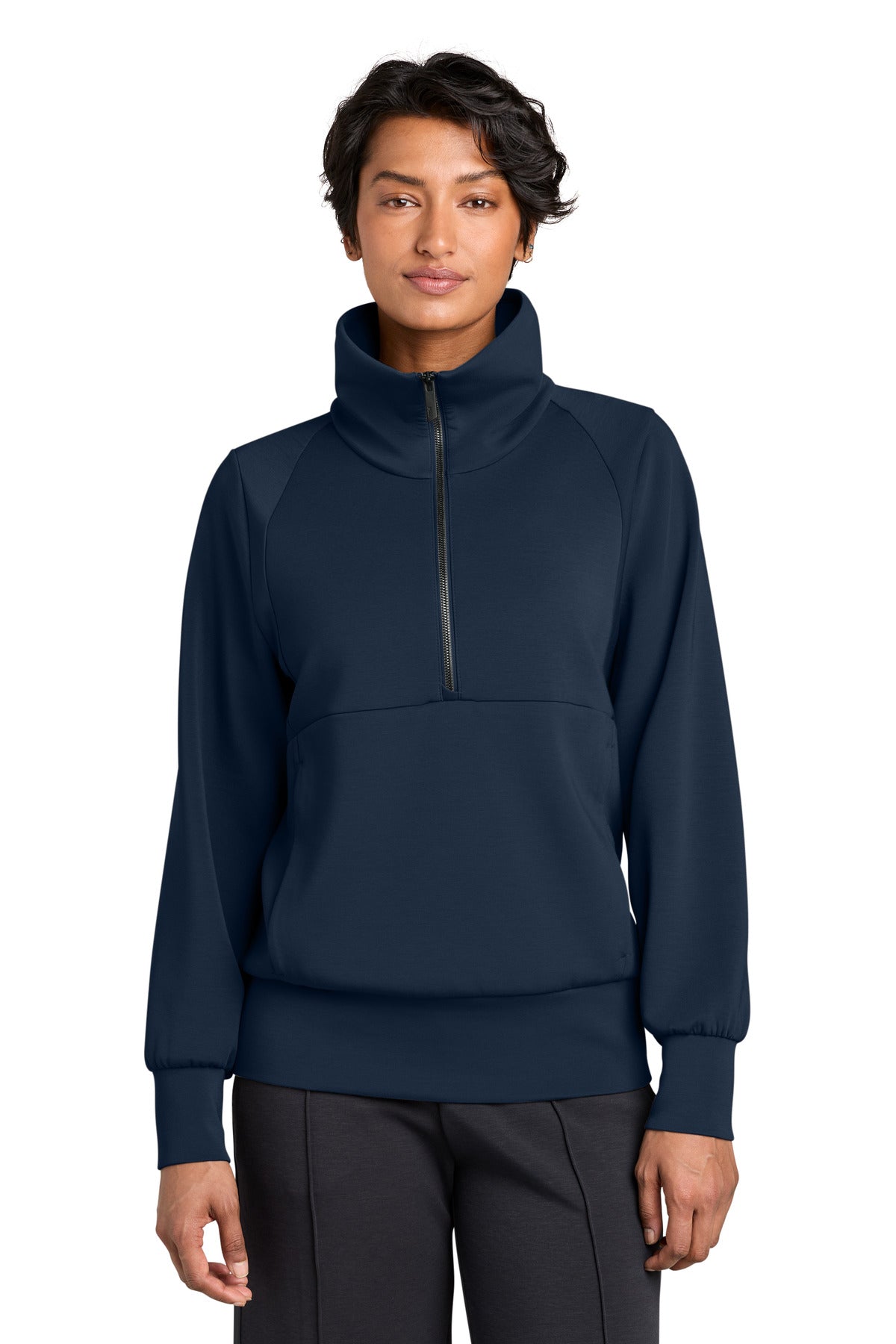 Custom logo MiiR® Women's Kumo 1/4-Zip Pullover MRAW221 in Indigo Navy