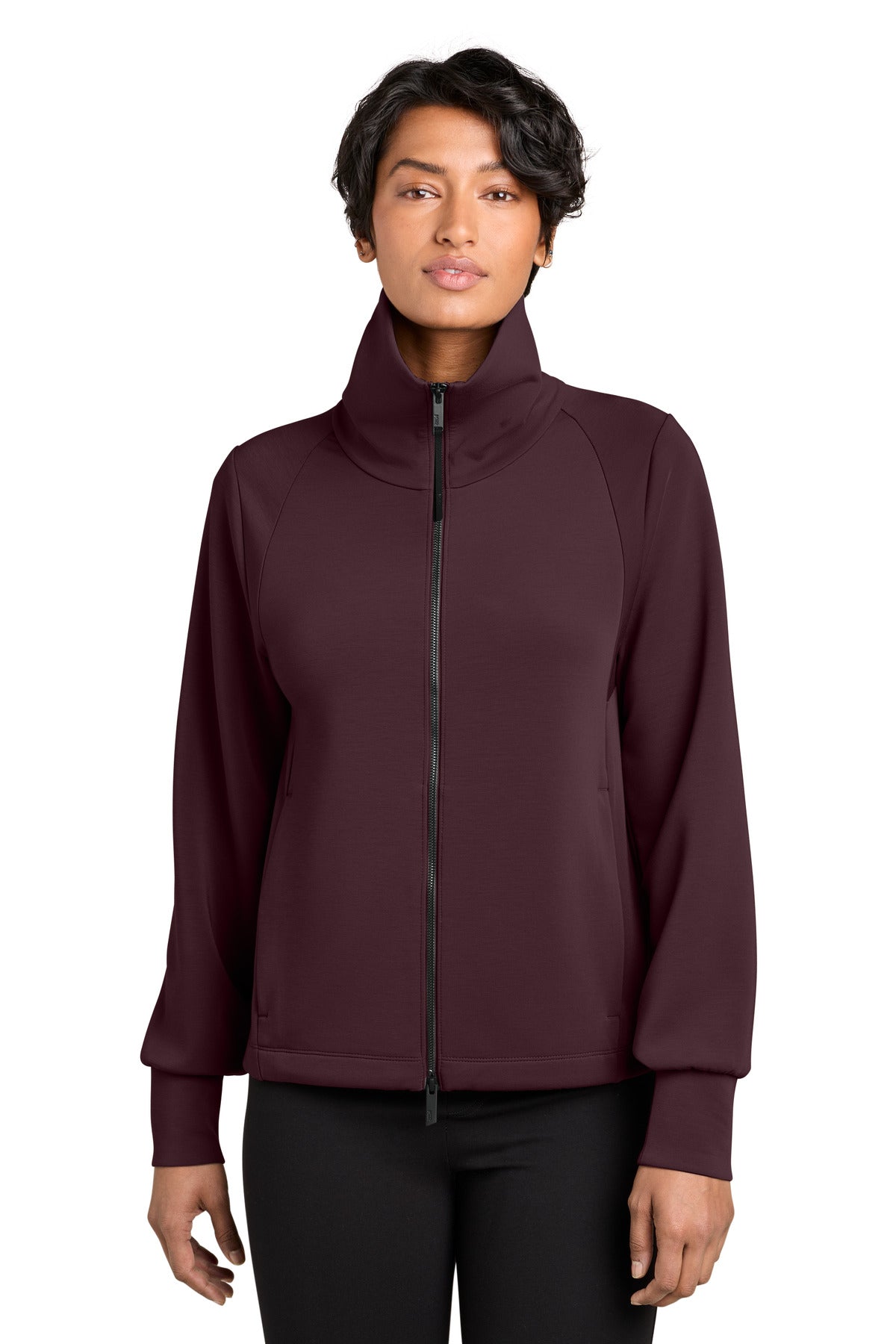 Custom logo MiiR® Women's Kumo Full-Zip MRAW222 in Dark Fig