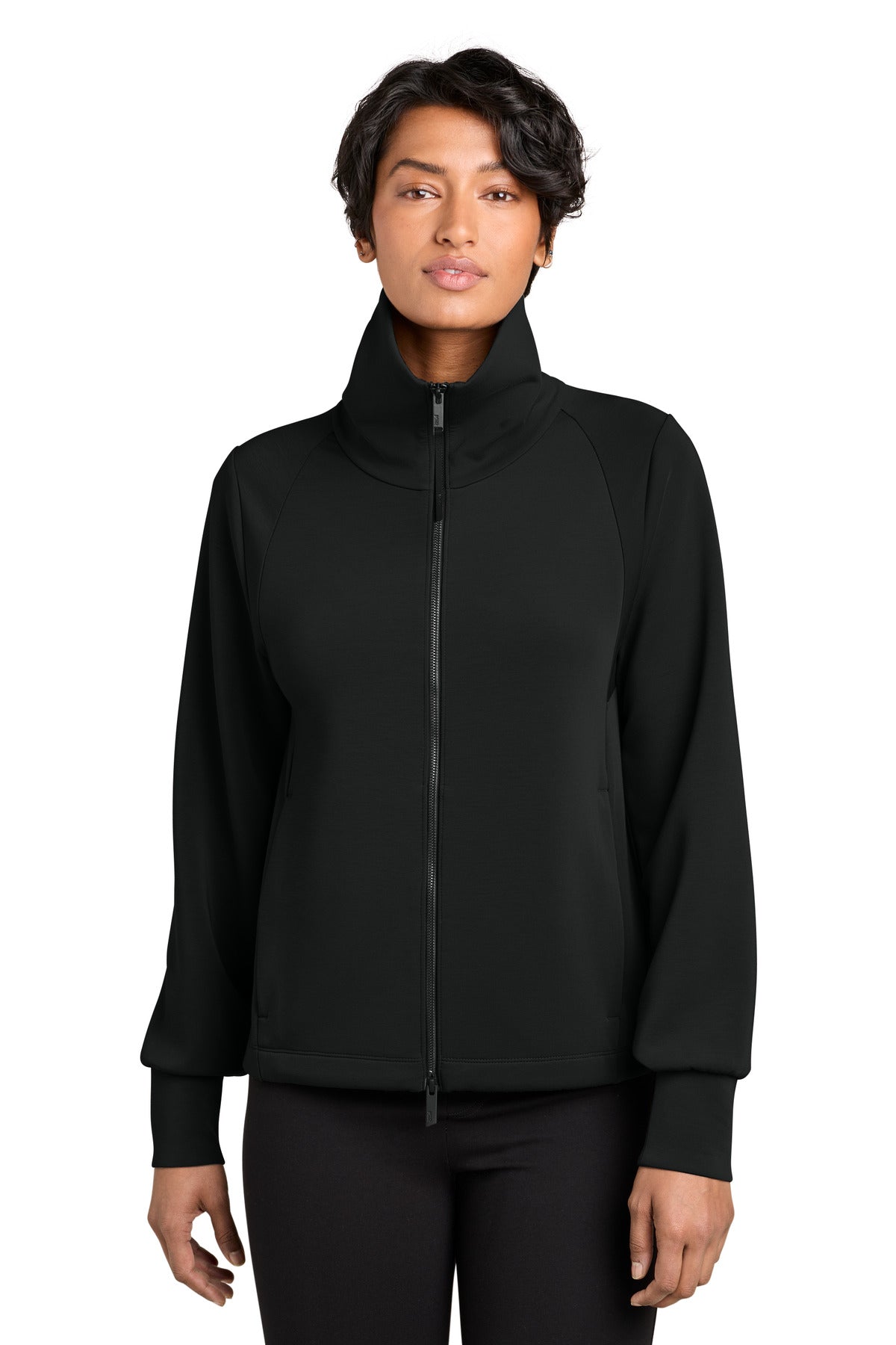Custom logo MiiR® Women's Kumo Full-Zip MRAW222 in Pitch Black