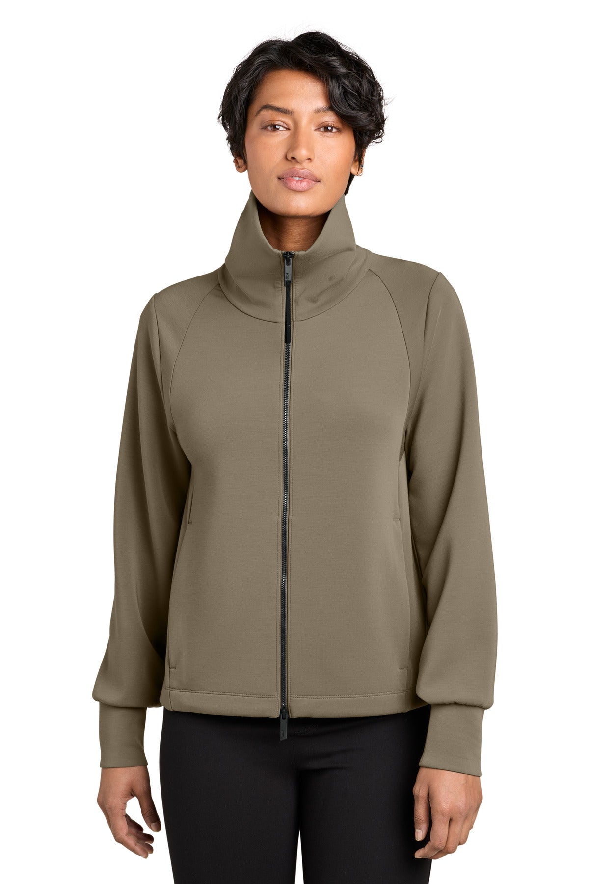 Custom logo MiiR® Women's Kumo Full-Zip MRAW222 in Truffle