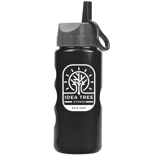 Mini Peak Tritan® Metallike Bottle with Ring-Straw Lid - 22 oz.