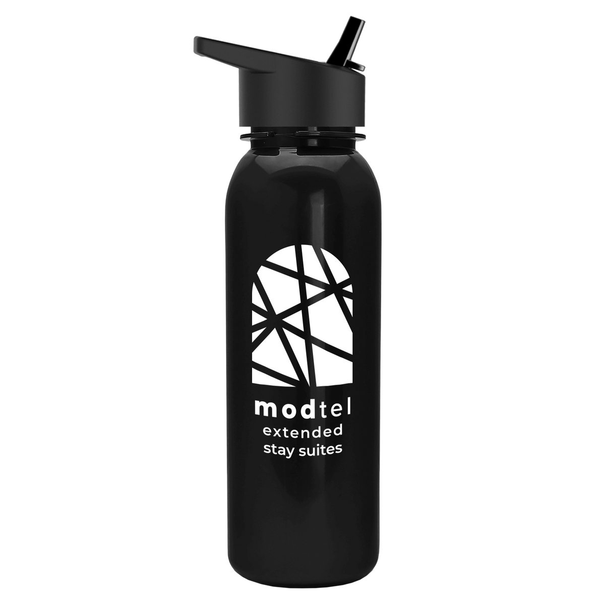 Custom logo Terrain Metallike Bottle with Flip-Straw Lid - 24 oz.