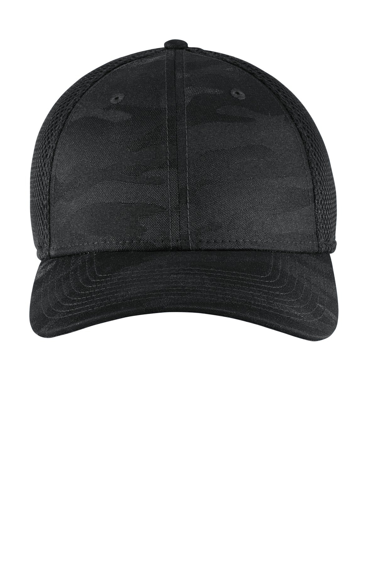 Custom logo New Era ® Tonal Camo Stretch Tech Mesh Cap NE1091 in Black Camo
