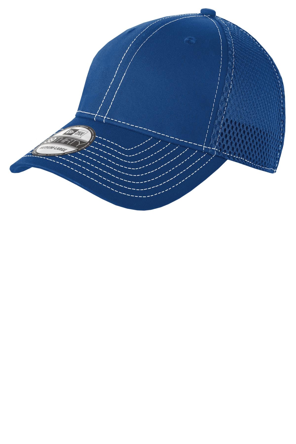 Custom logo New Era® - Stretch Mesh Contrast Stitch Cap. NE1120 in Royal/ White