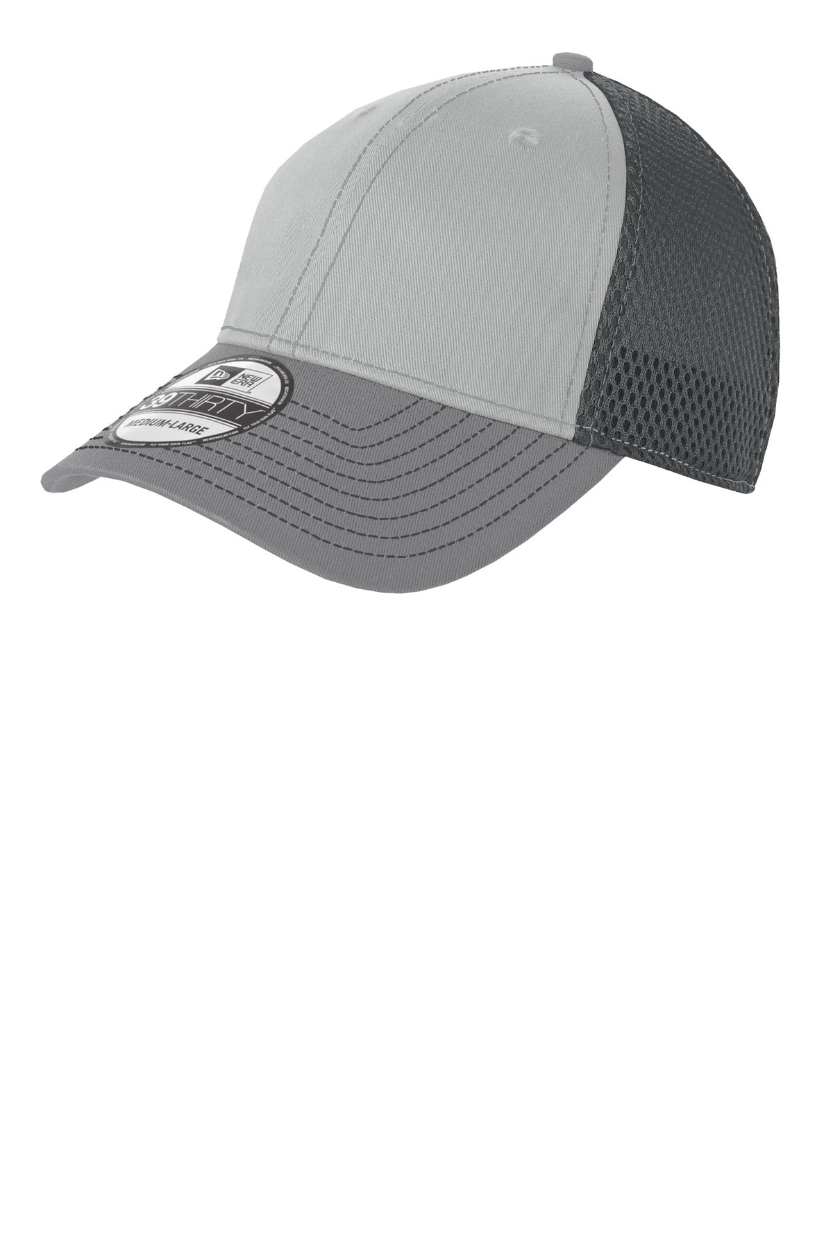 Custom logo New Era® - Stretch Mesh Contrast Stitch Cap. NE1120 in Grey/ Steel/ Graphite