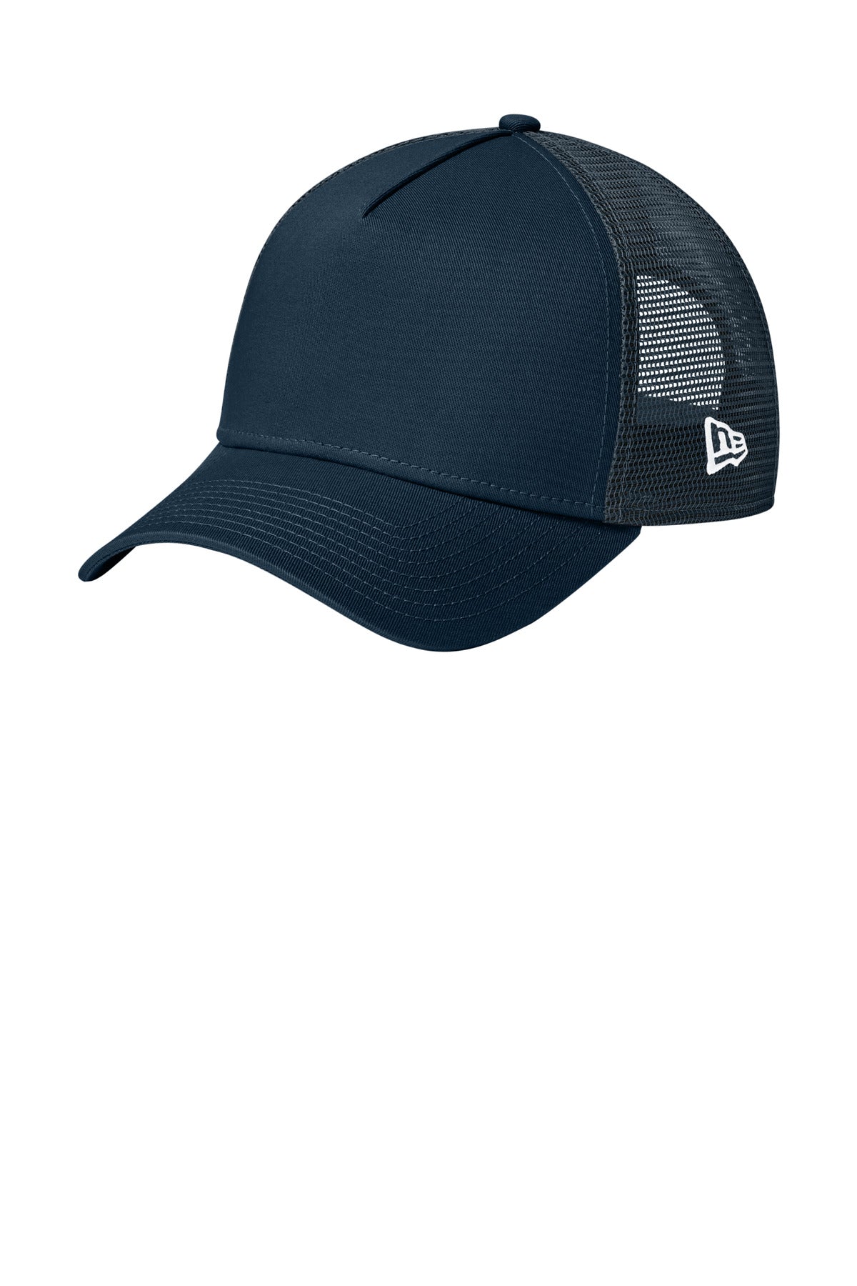 Custom logo New Era® Snapback Trucker Cap. NE205 in Flag Deep Navy