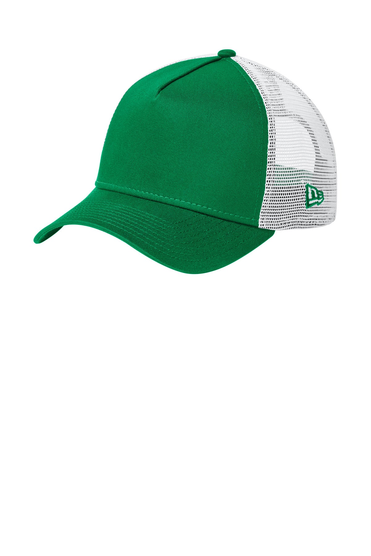 Custom logo New Era® Snapback Trucker Cap. NE205 in Flag Kelly/ White