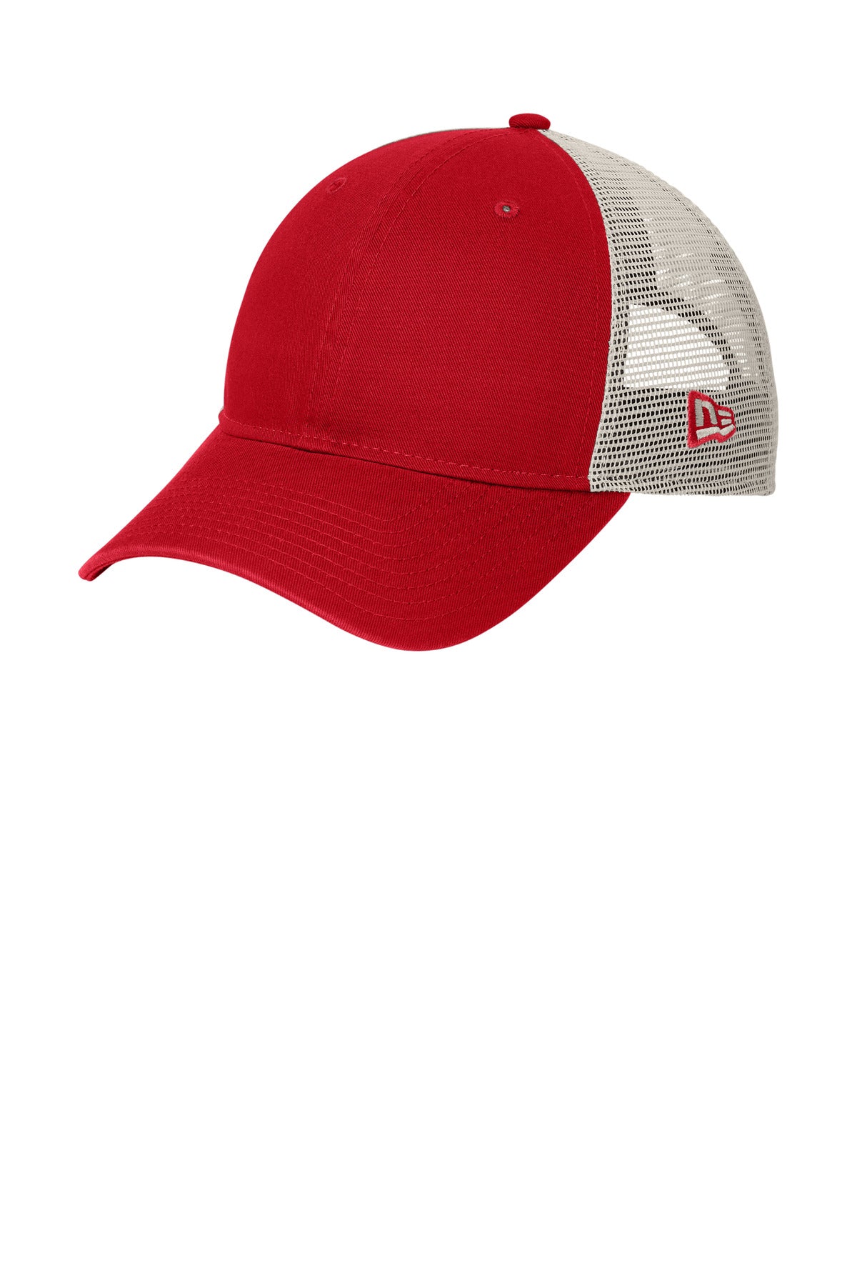 Custom logo New Era® 9TWENTY® Unstructured Mesh Snapback Cap NE215 in Scarlet/ Stone
