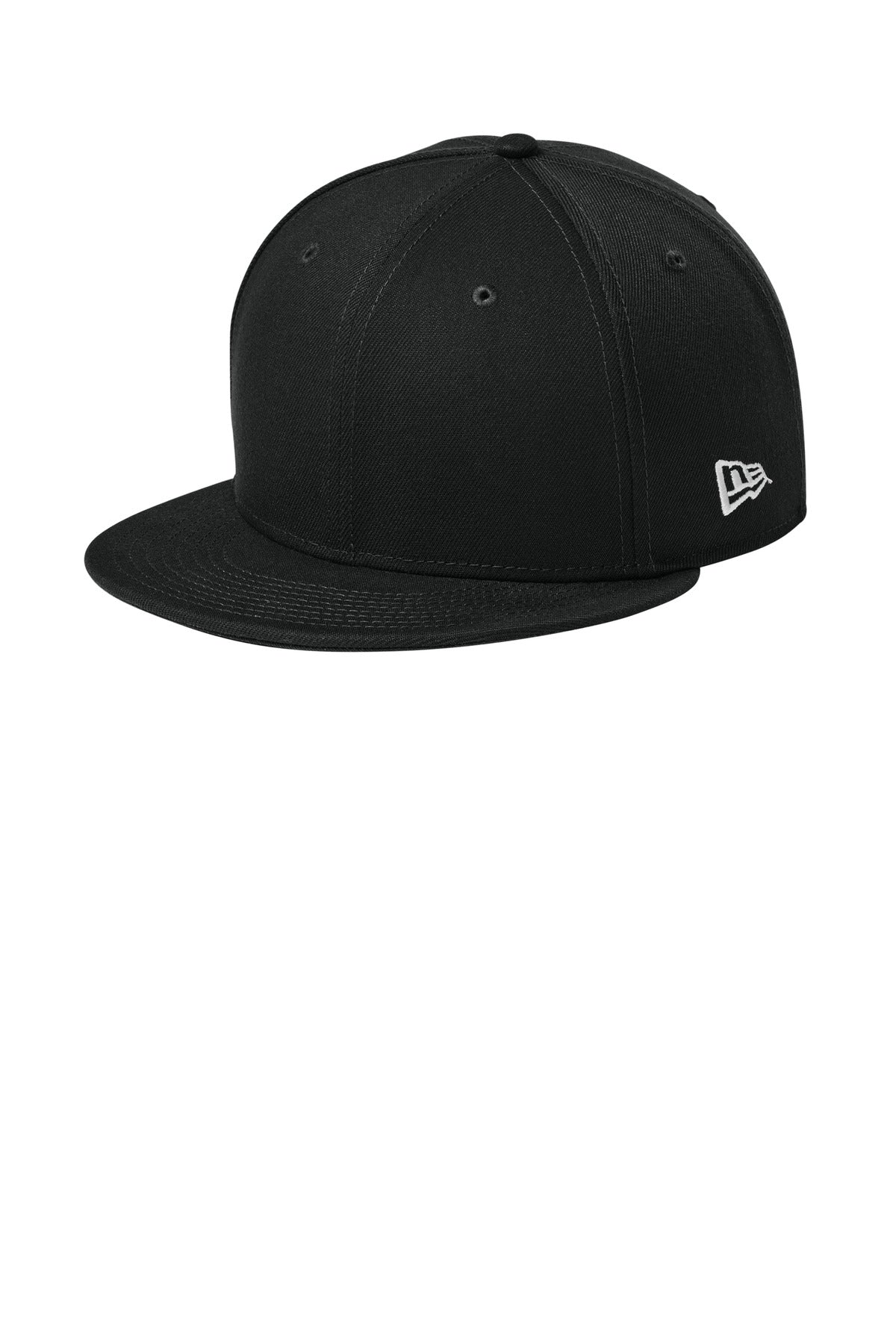 Custom logo New Era® Standard Fit Flat Bill Snapback Cap NE4020 in Flag Black