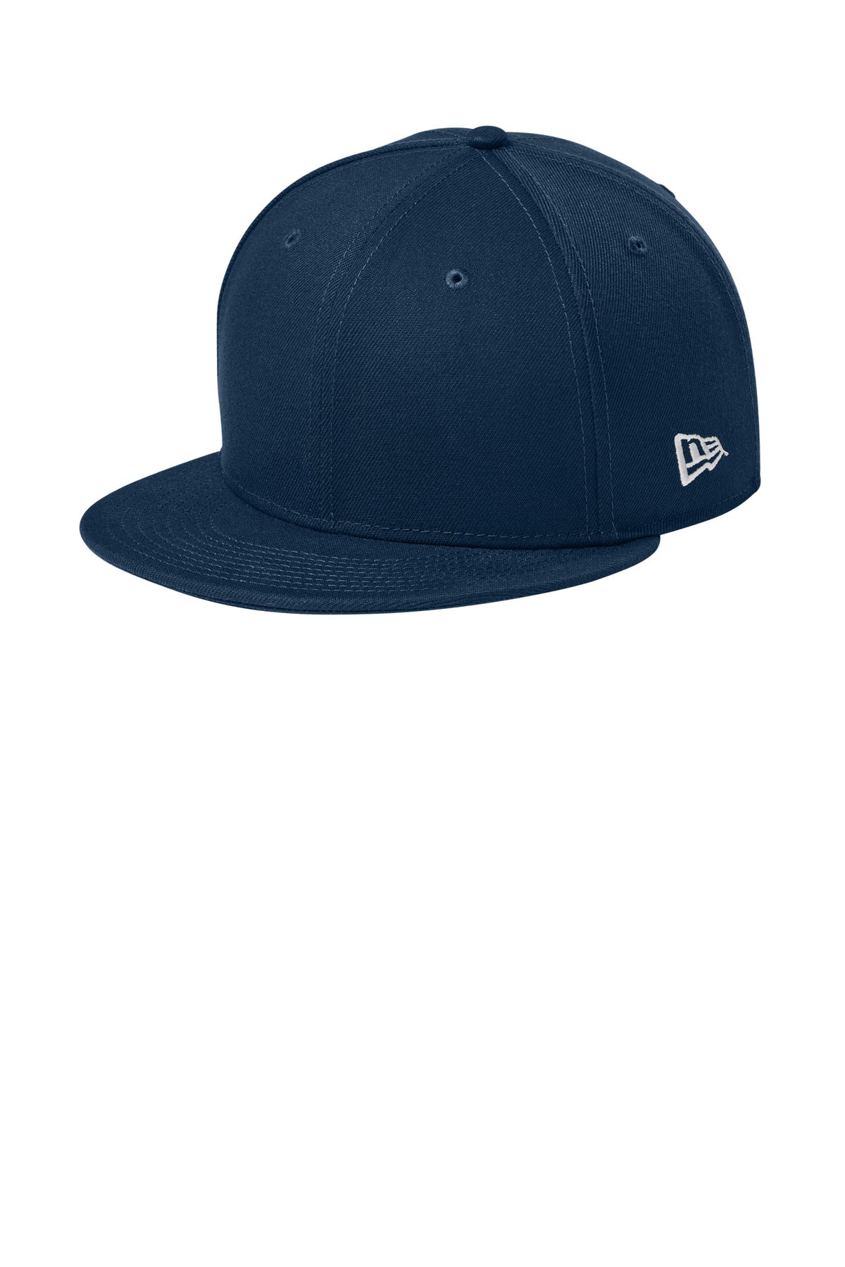 Custom logo New Era® Standard Fit Flat Bill Snapback Cap NE4020 in Flag Deep Navy